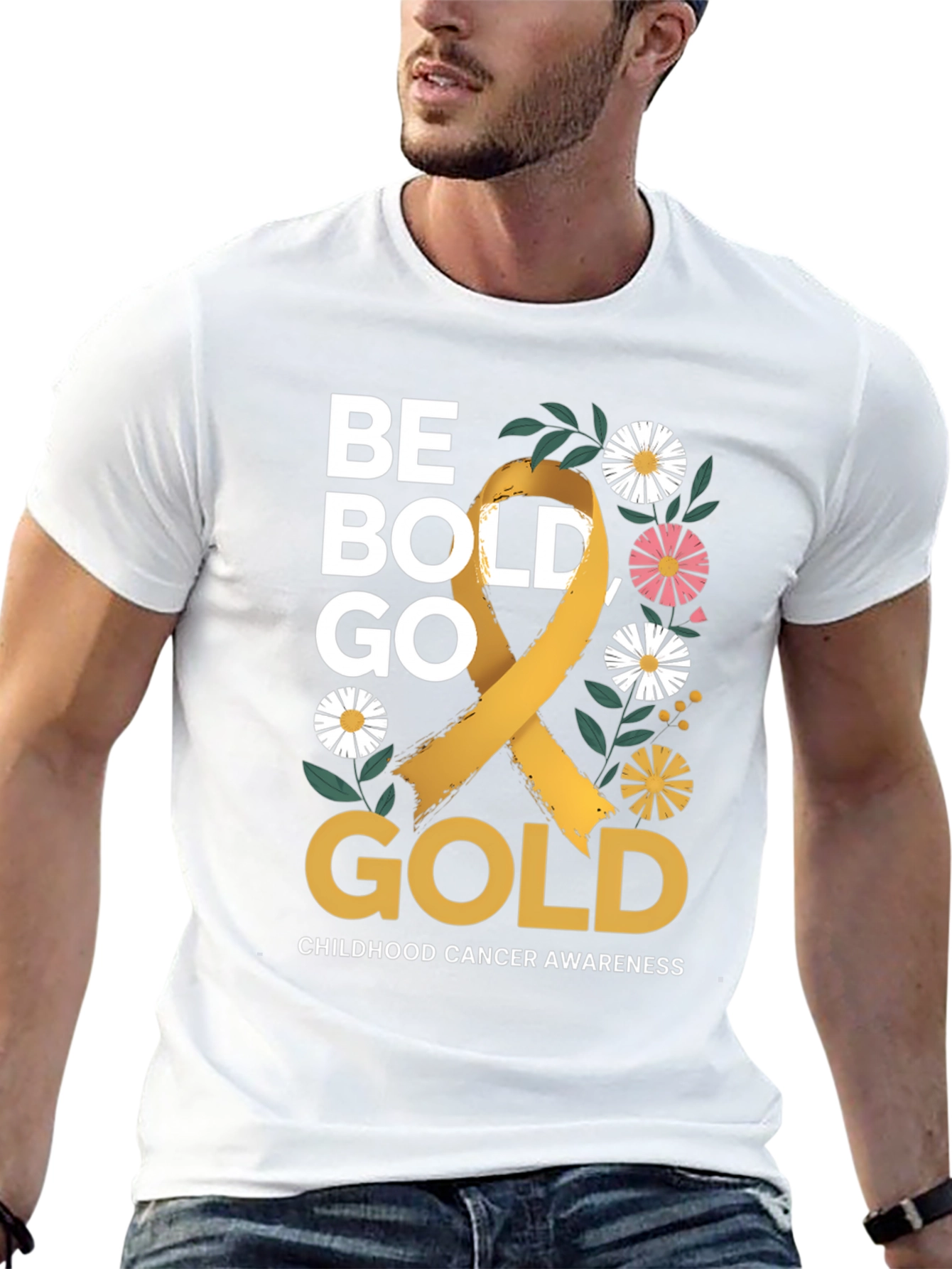 Be Bold Go Gold T-Shirt - Childhood Cancer Awareness