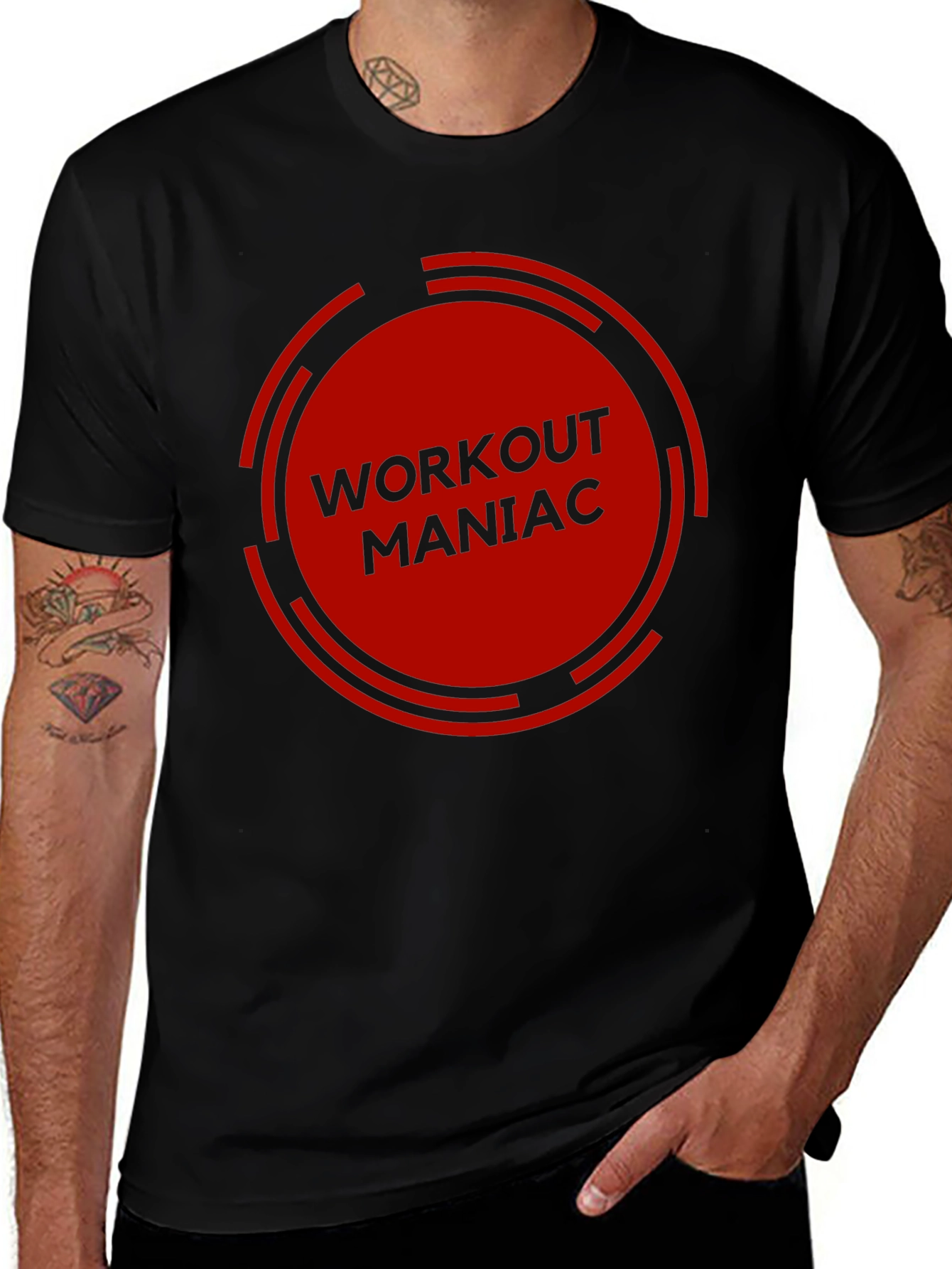 Workout Maniac Graphic Tee - Gym Motivation