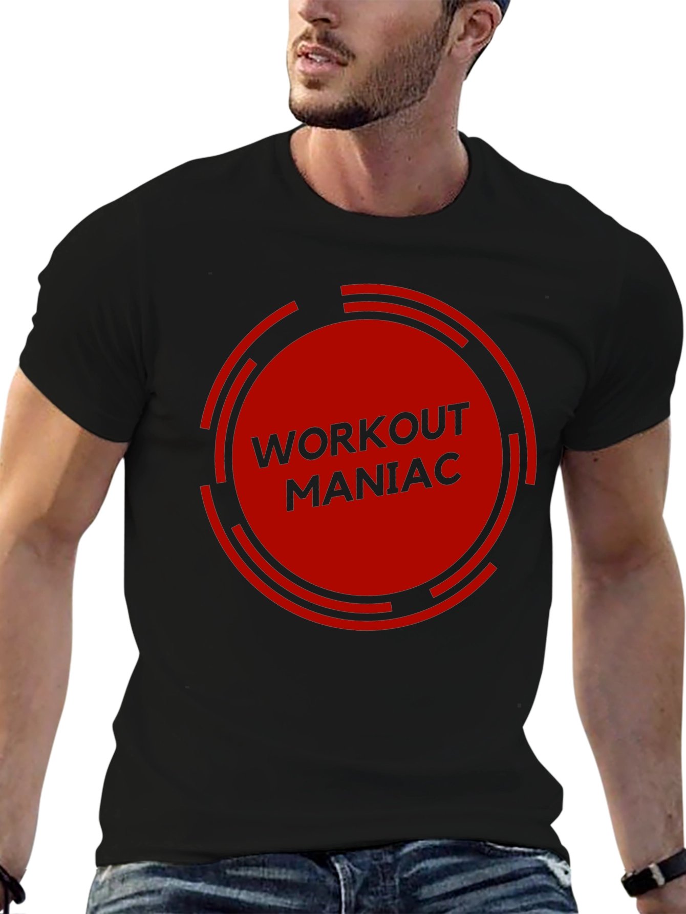 Workout Maniac Graphic Tee - Gym Motivation