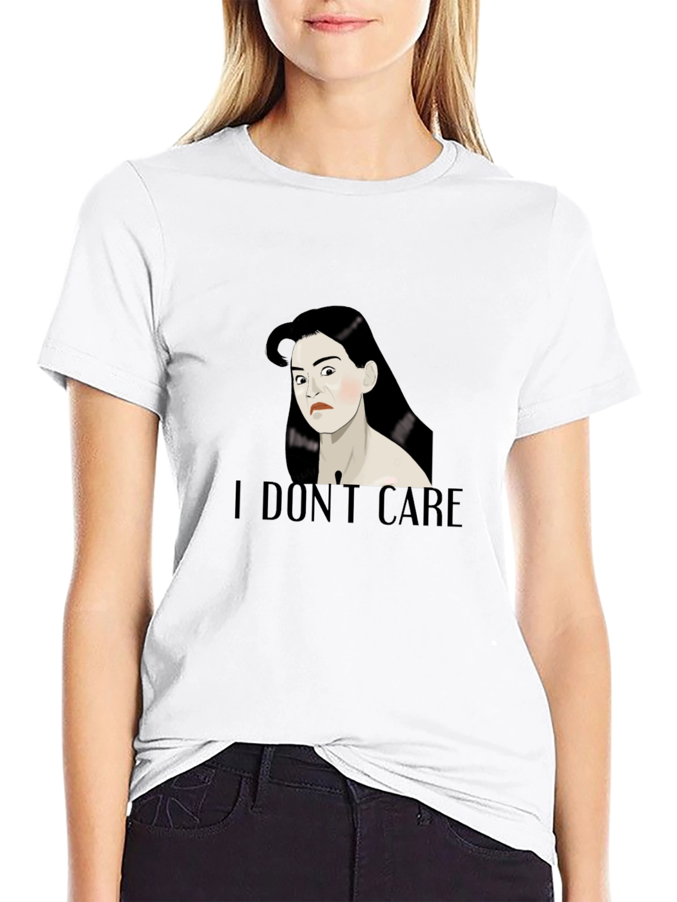 I Dont Care Tee - Black Graphic T-Shirt