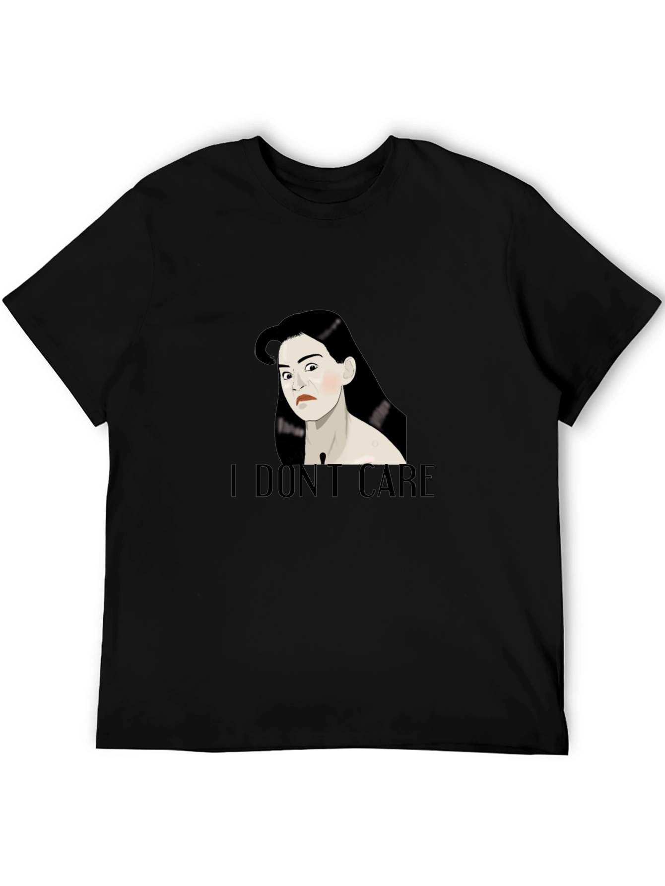 I Dont Care Tee - Black Graphic T-Shirt