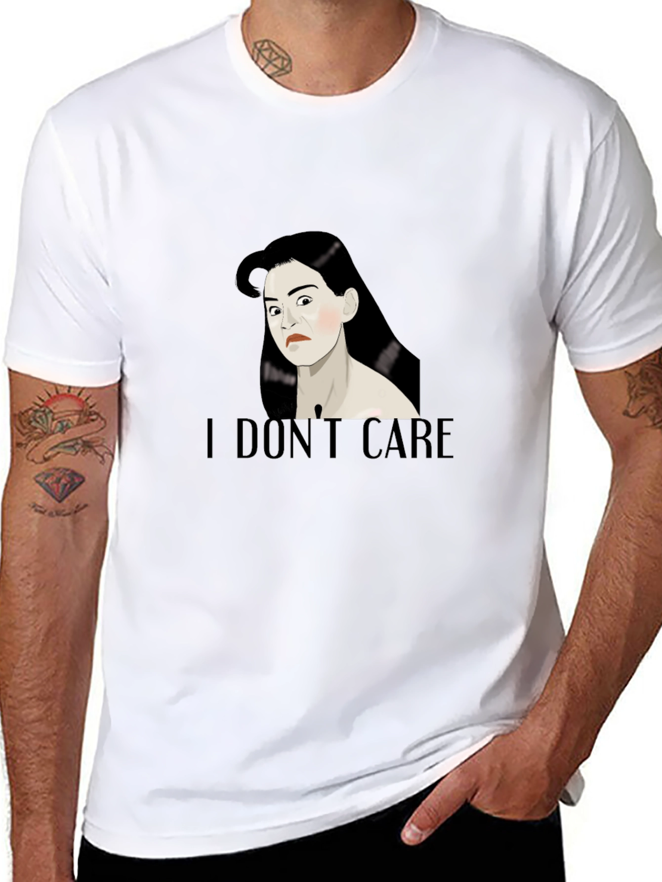 I Dont Care Tee - Black Graphic T-Shirt