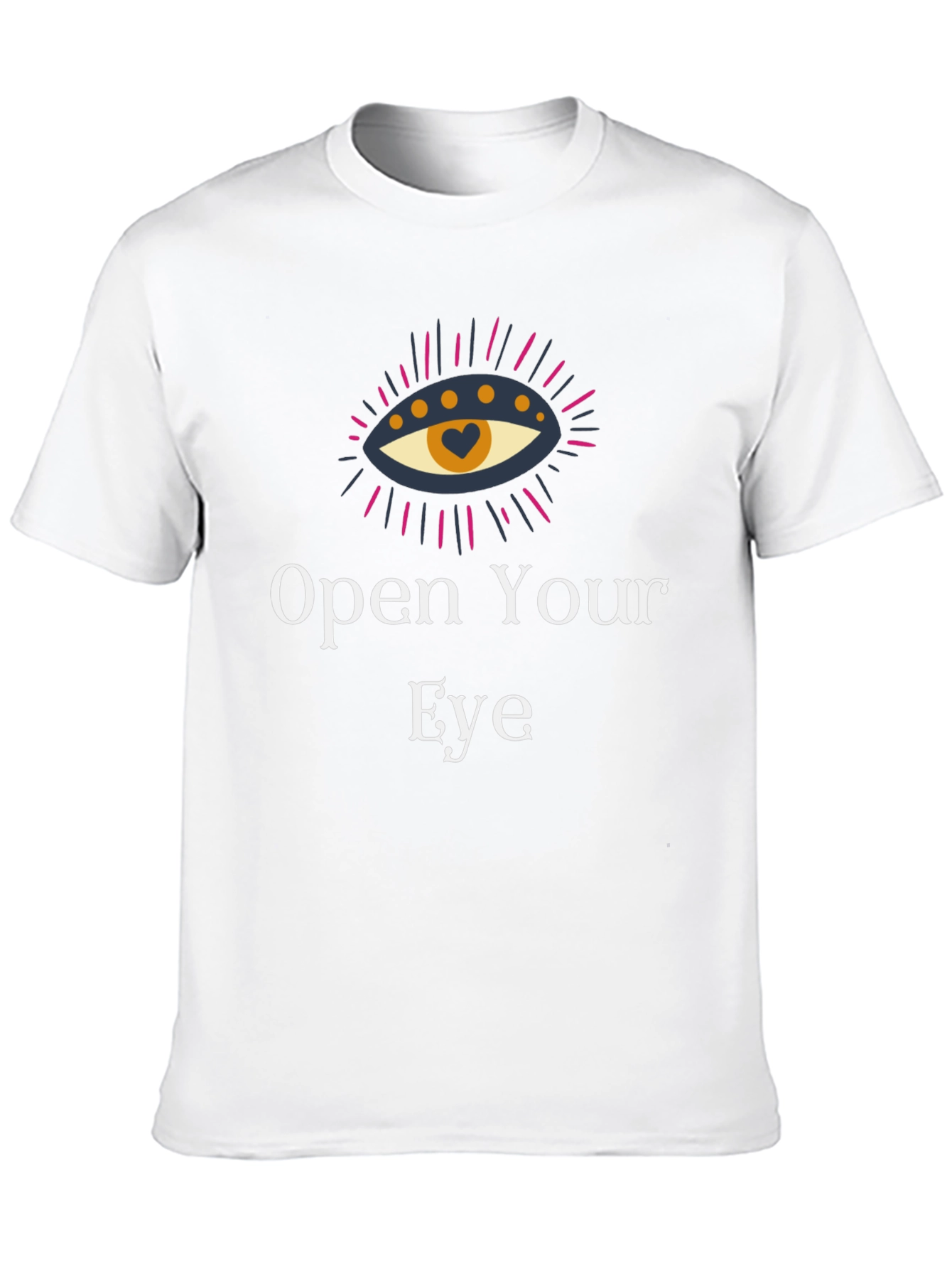 Open Your Eye Graphic Tee - Unisex Black T-Shirt