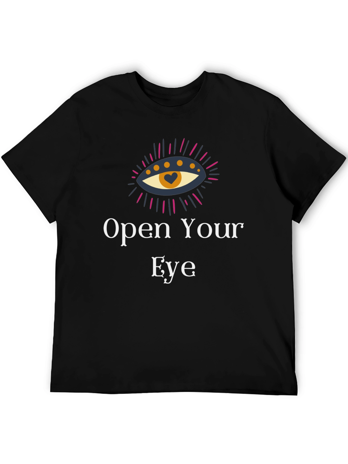 Open Your Eye Graphic Tee - Unisex Black T-Shirt