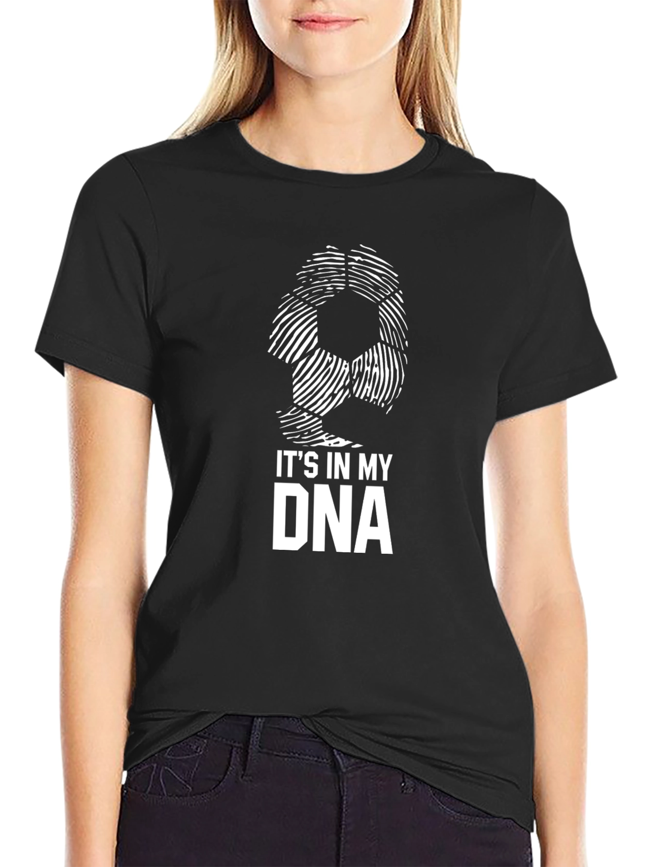 Soccer DNA Graphic T-Shirt - Black