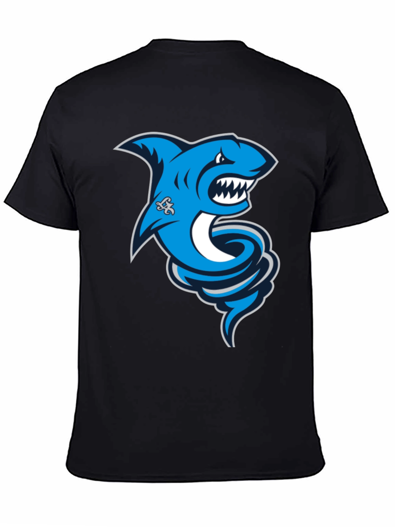 Shark Tornado Graphic T-Shirt - Black