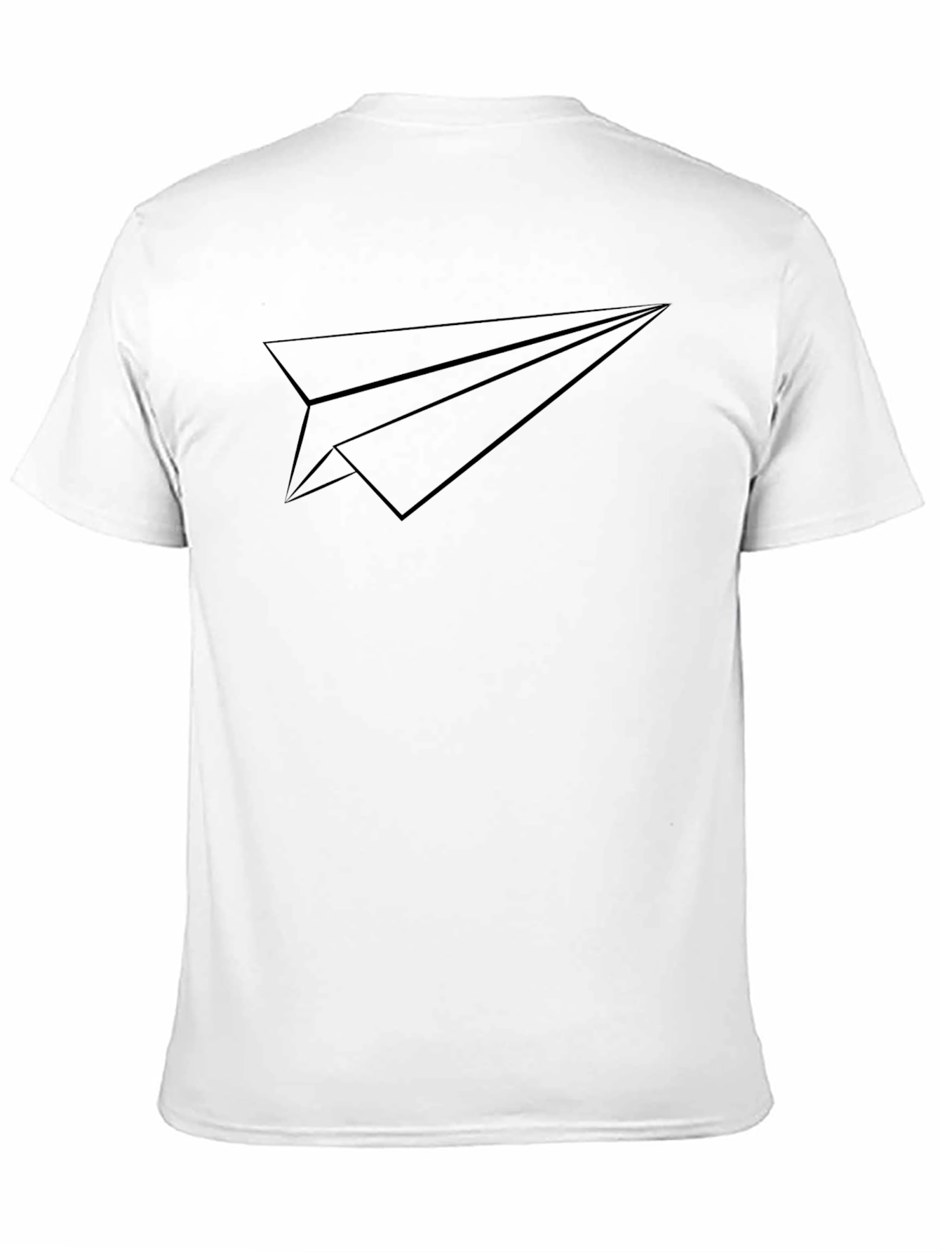 Paper Airplane Graphic Tee - Black Modern Design