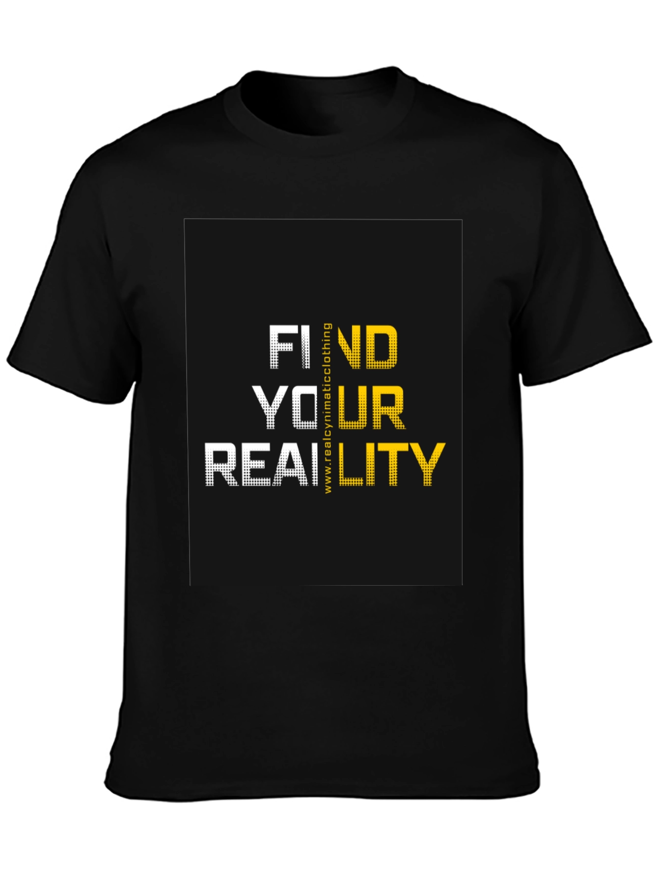 Find Your Reality Graphic T-Shirt - Black Cotton Blend