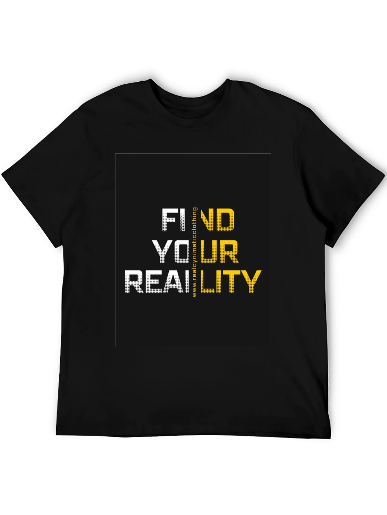 Find Your Reality Graphic T-Shirt - Black Cotton Blend