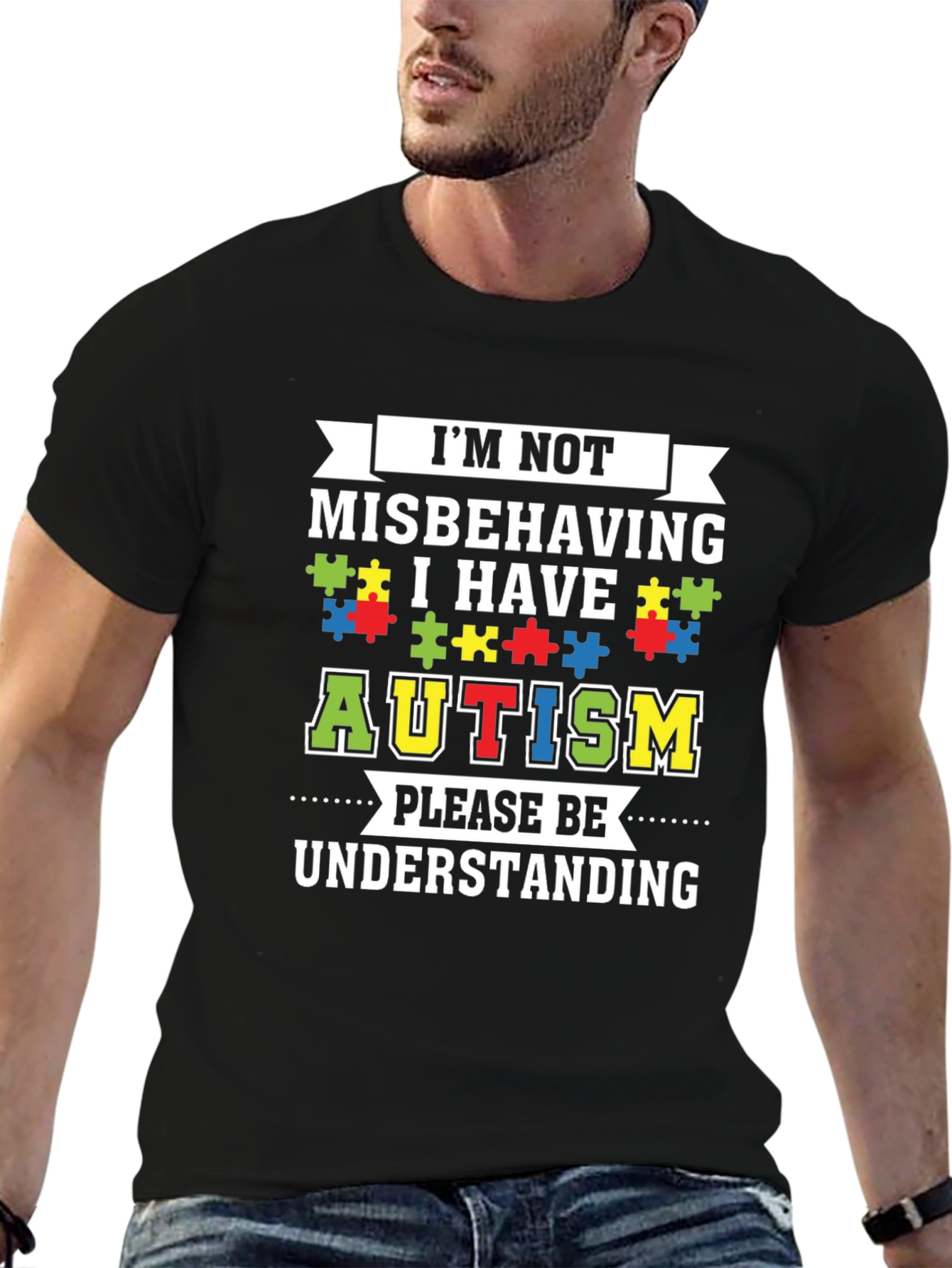 Autism Awareness Graphic Tee - Im Not Misbehaving