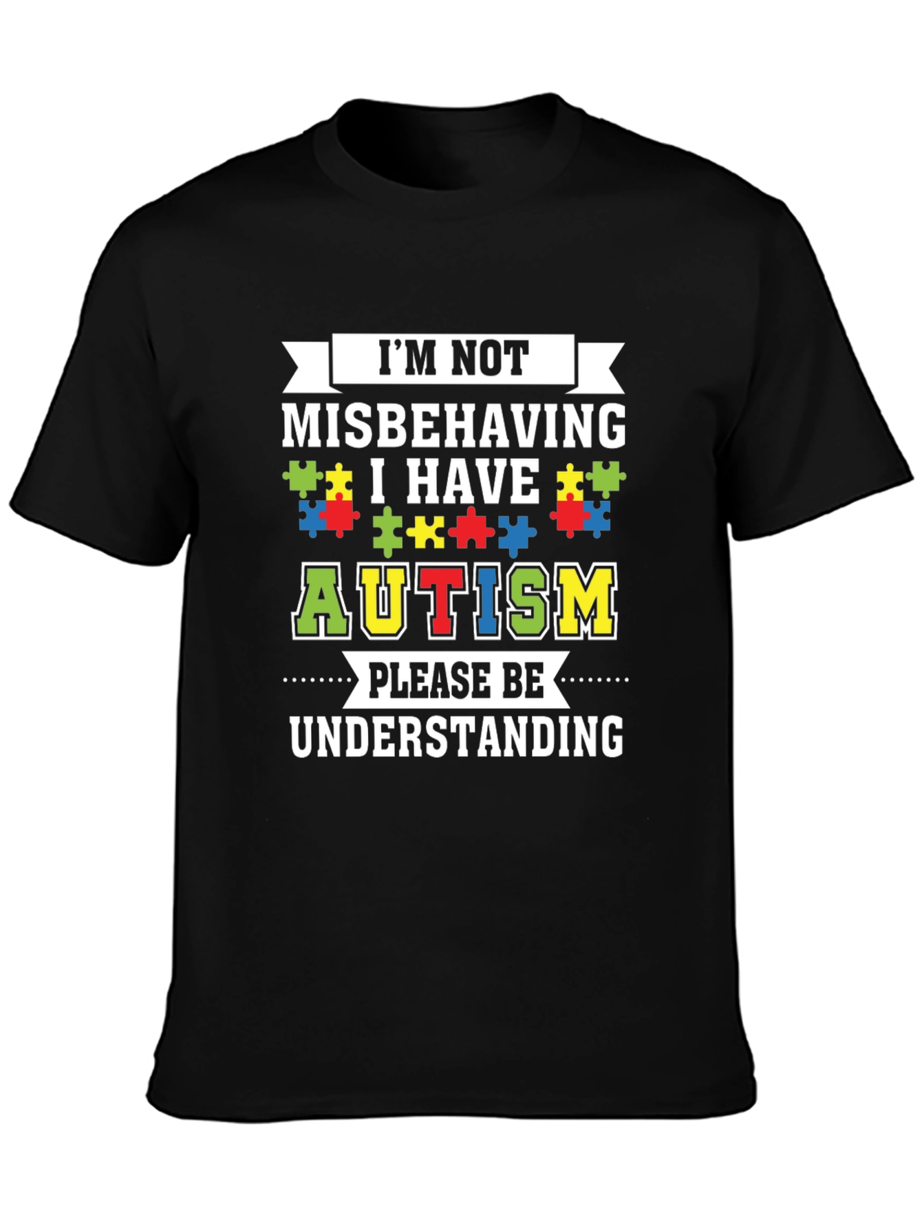 Autism Awareness Graphic Tee - Im Not Misbehaving