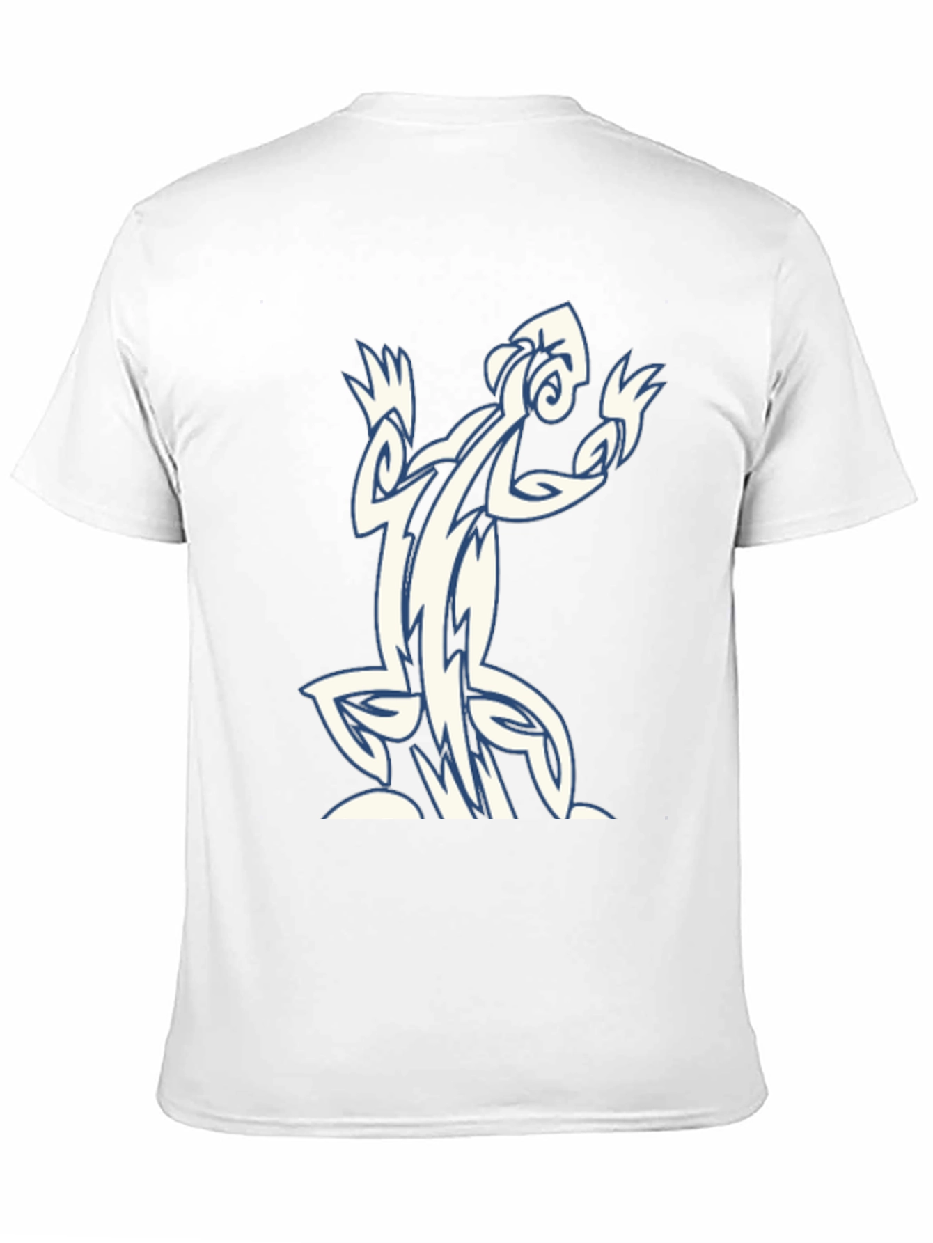Tribal Lizard Graphic Black T-Shirt