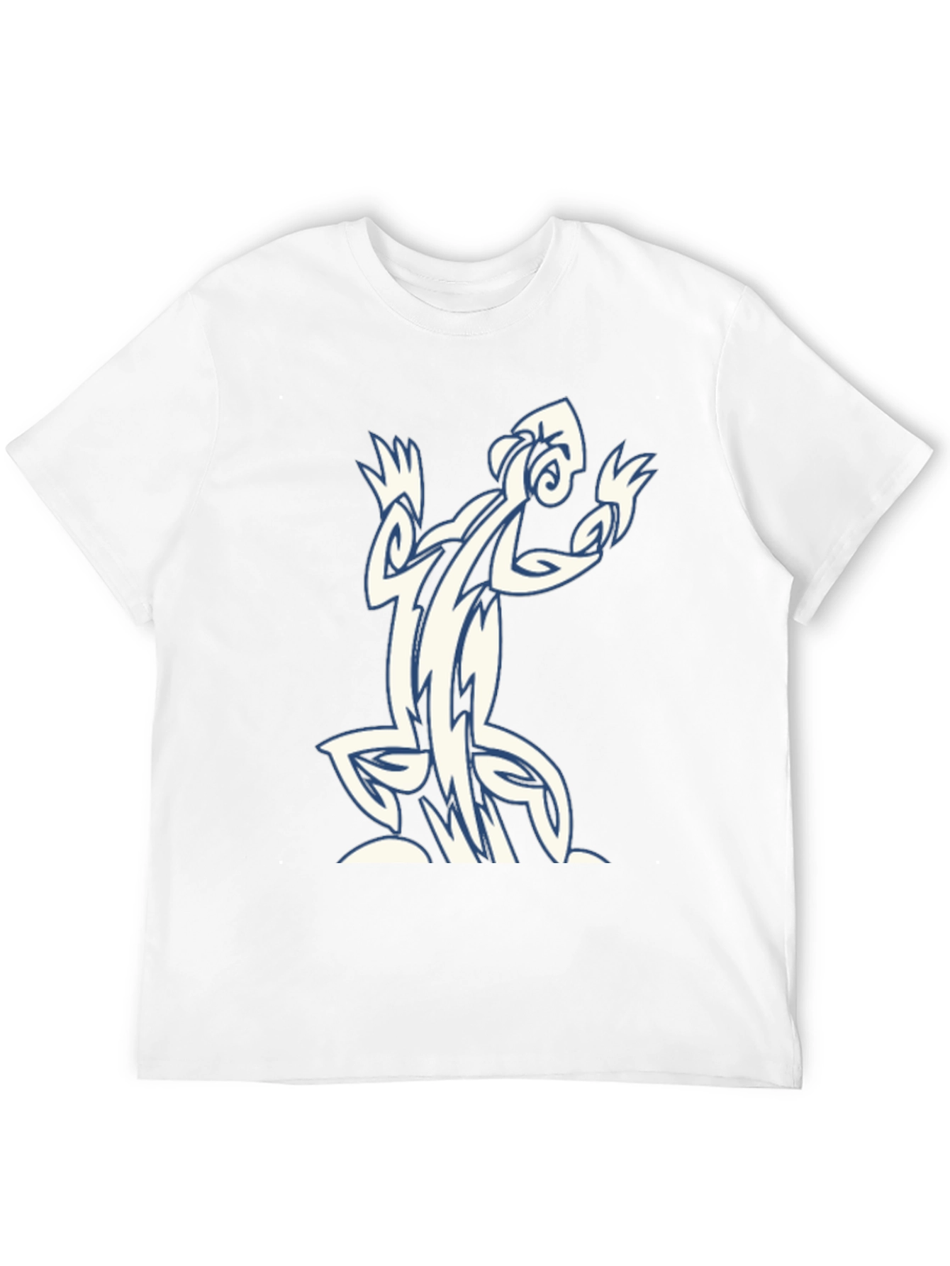 Tribal Lizard Graphic Black T-Shirt