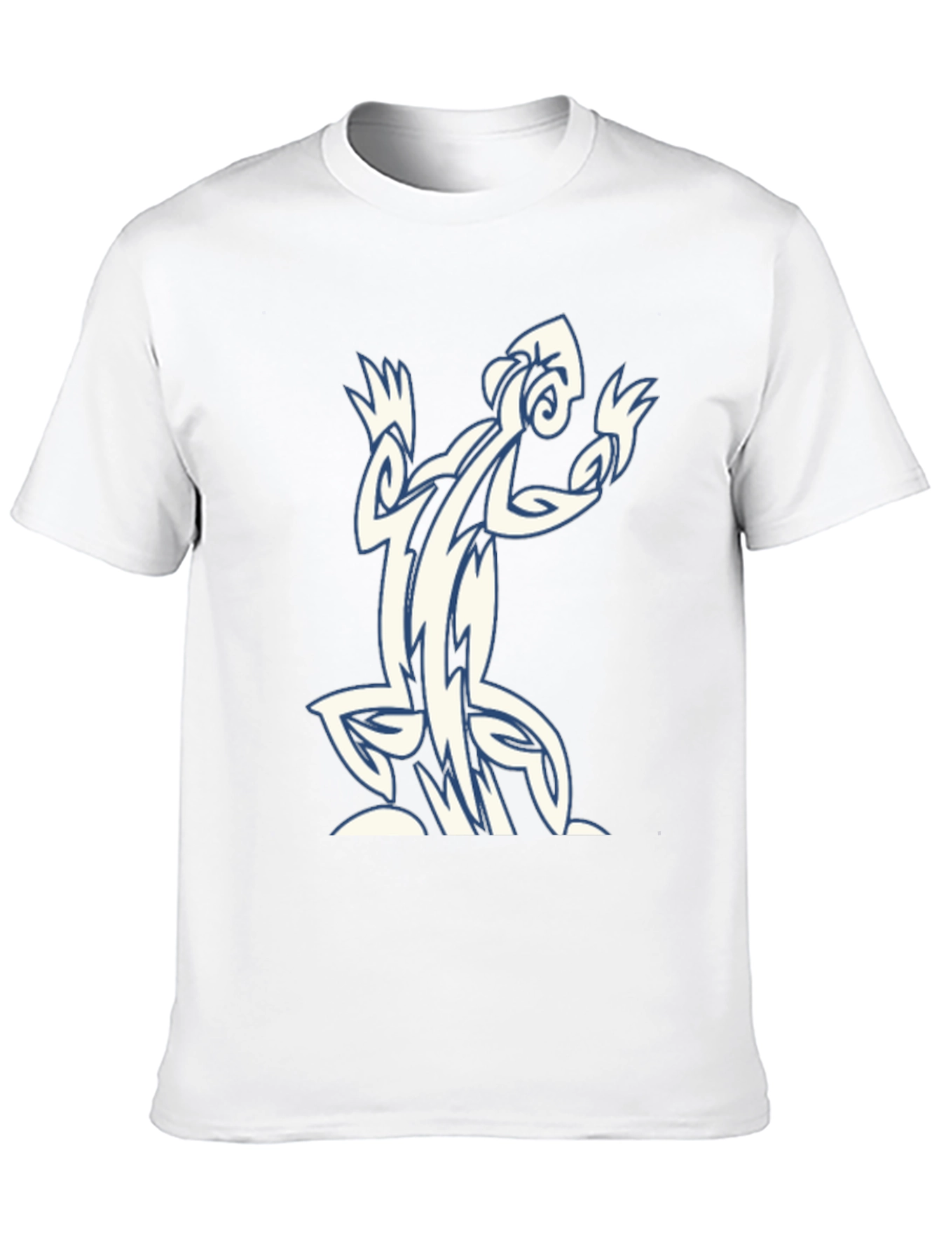 Tribal Lizard Graphic Black T-Shirt