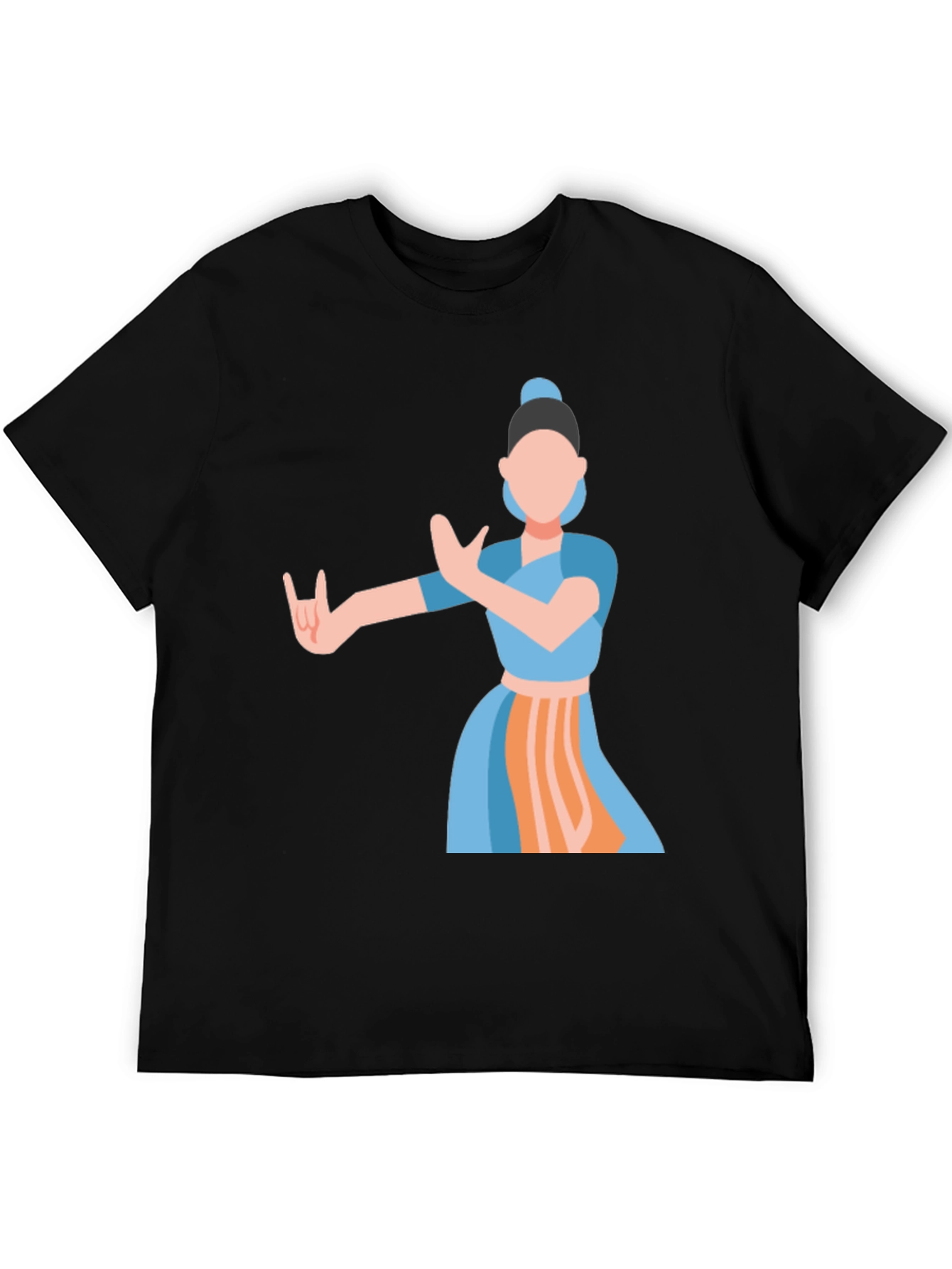 Indian Dance Graphic Tee - Classic Black