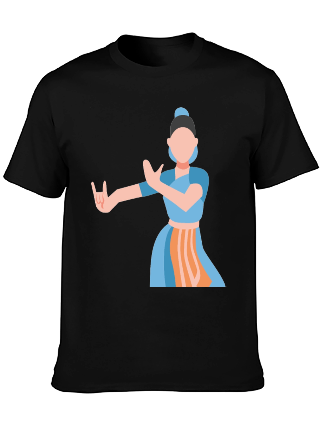 Indian Dance Graphic Tee - Classic Black