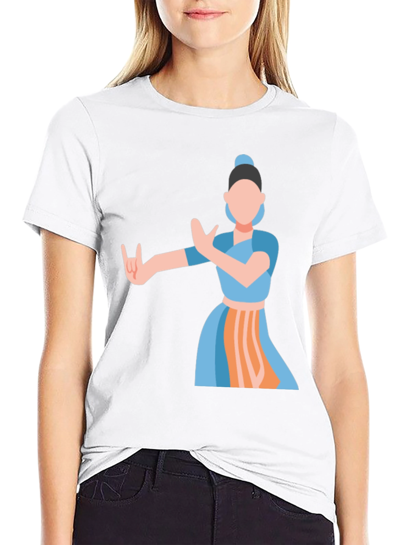 Indian Dance Graphic Tee - Classic Black