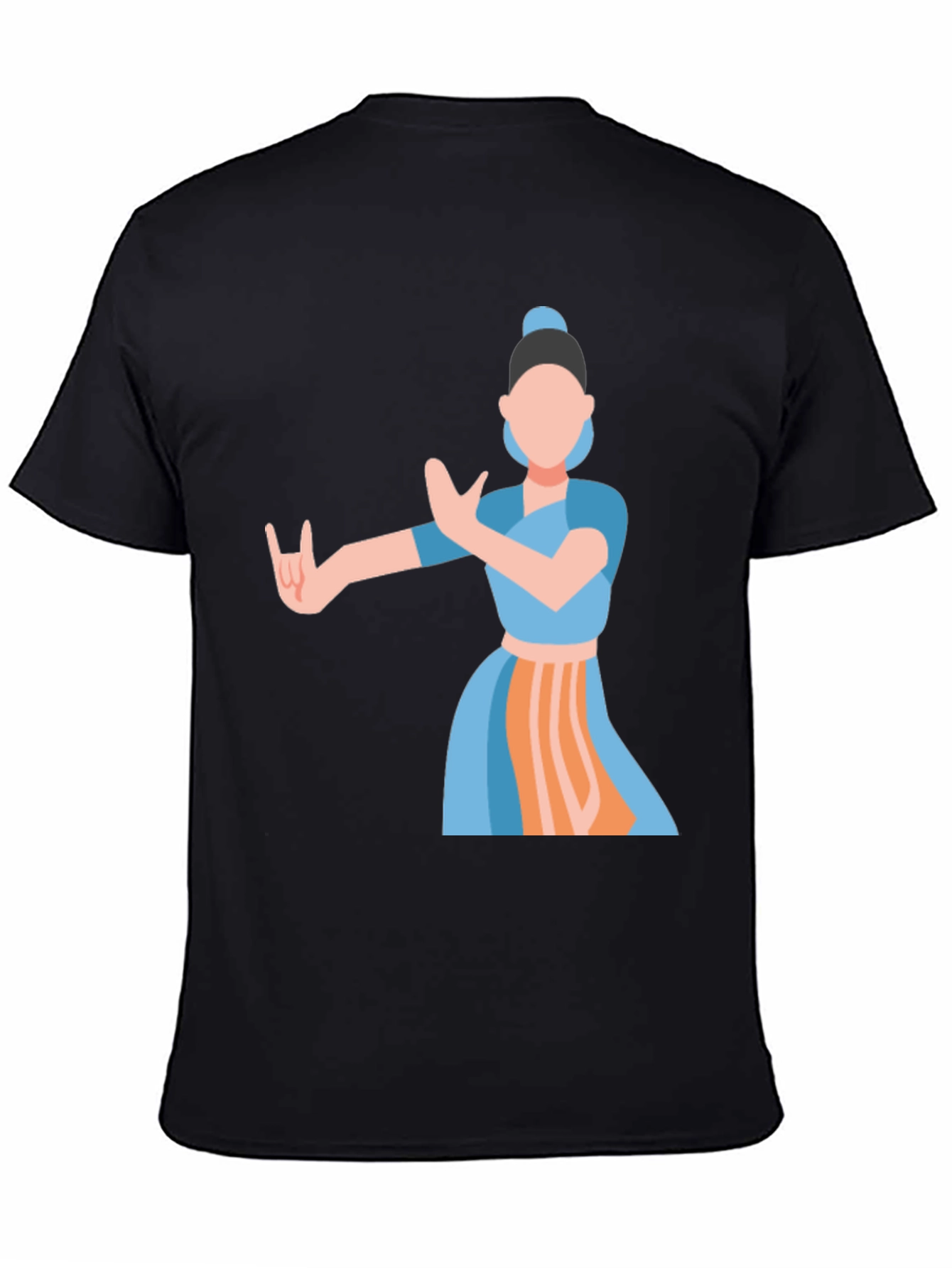 Indian Dance Graphic Tee - Classic Black