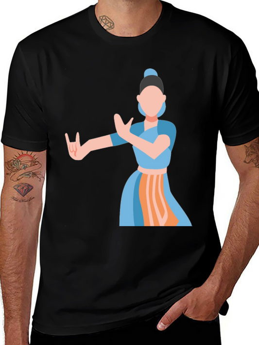 Indian Dance Graphic Tee - Classic Black