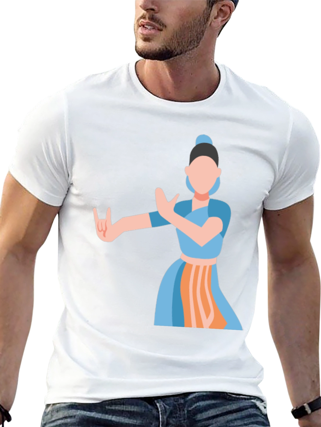 Indian Dance Graphic Tee - Classic Black