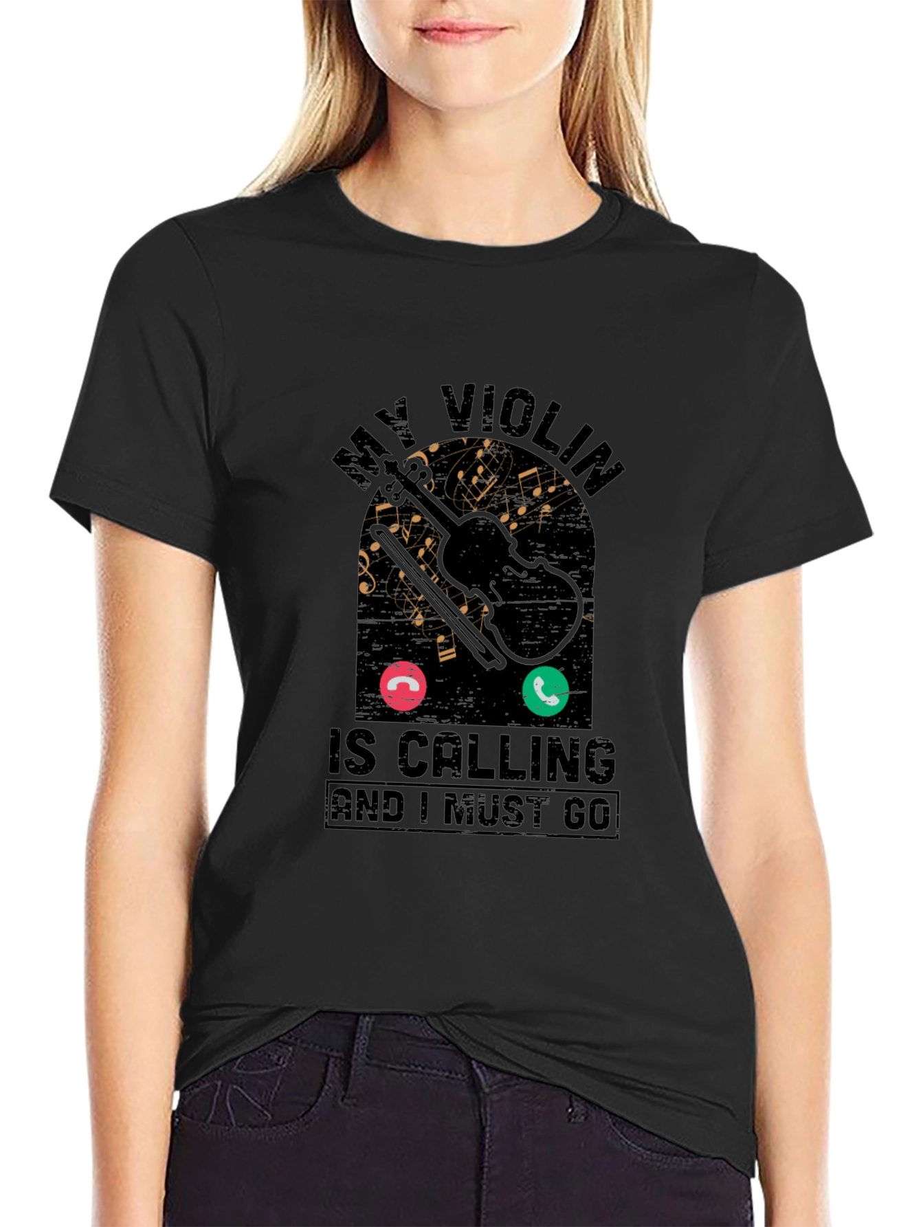 My Violin is Calling Graphic Tee