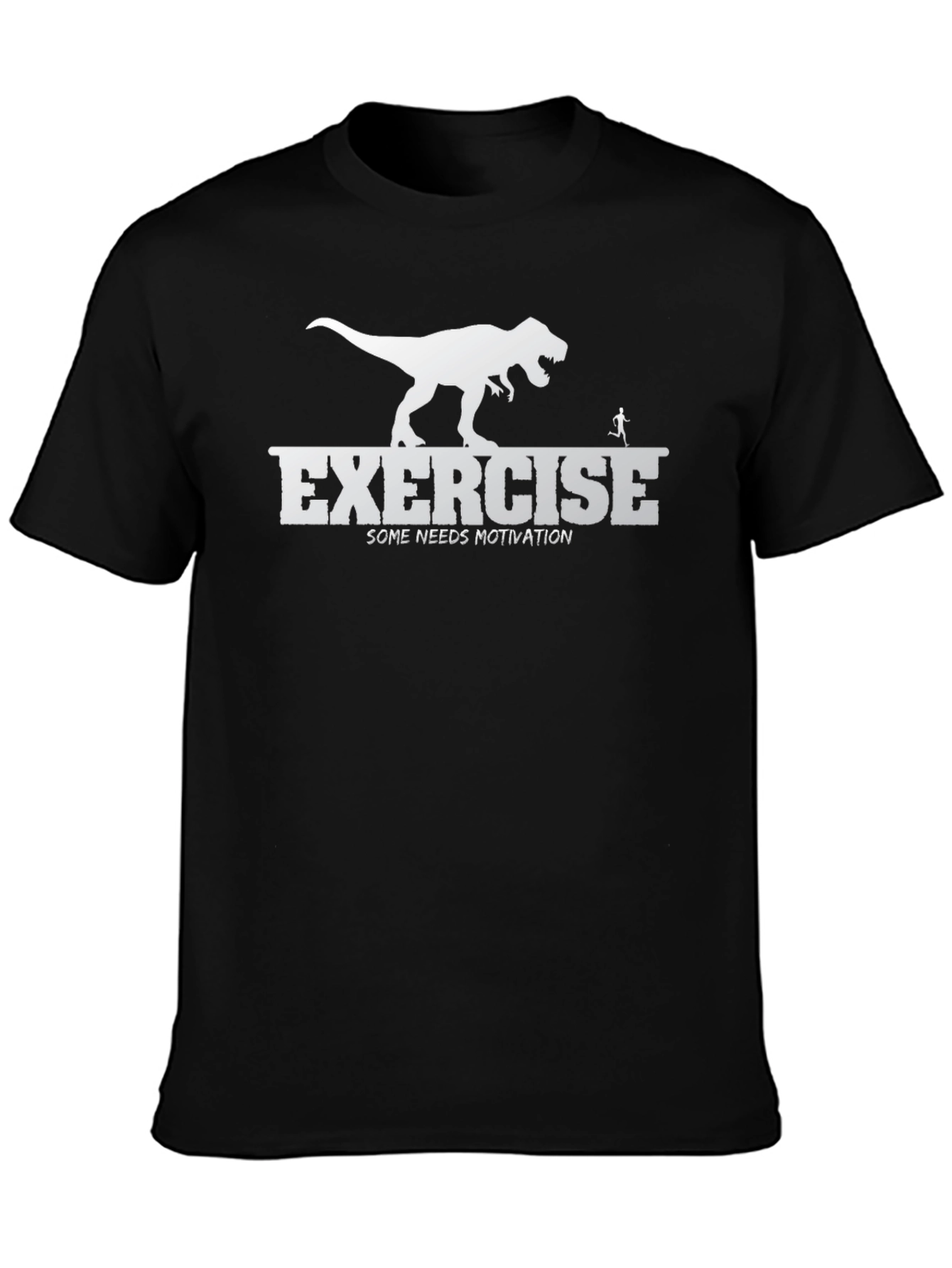 Exercise Motivation T-Shirt: Run From Dinosaurs!