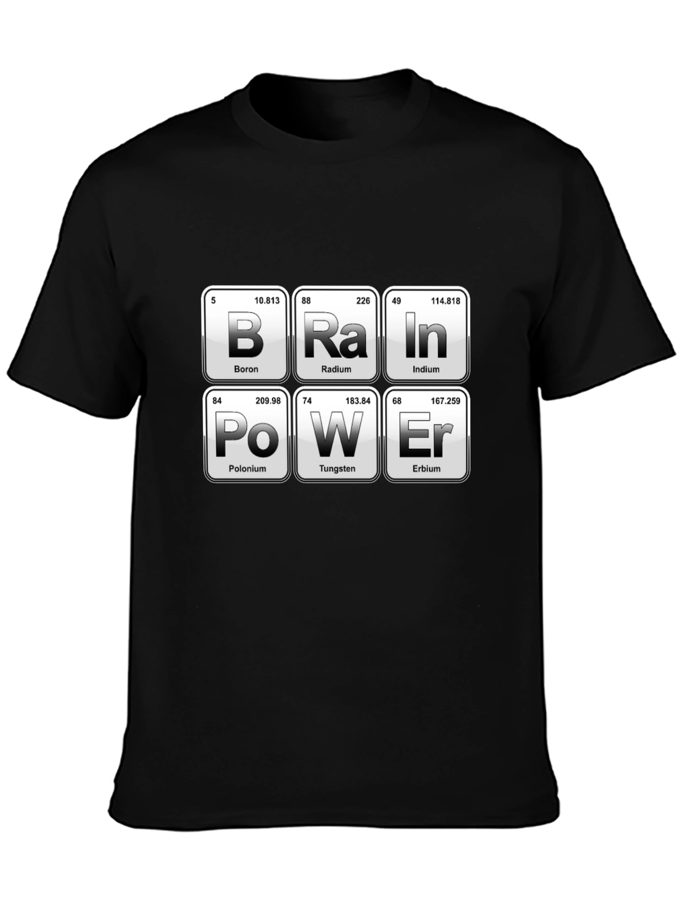 Brain Power Periodic Table Funny Science T-Shirt
