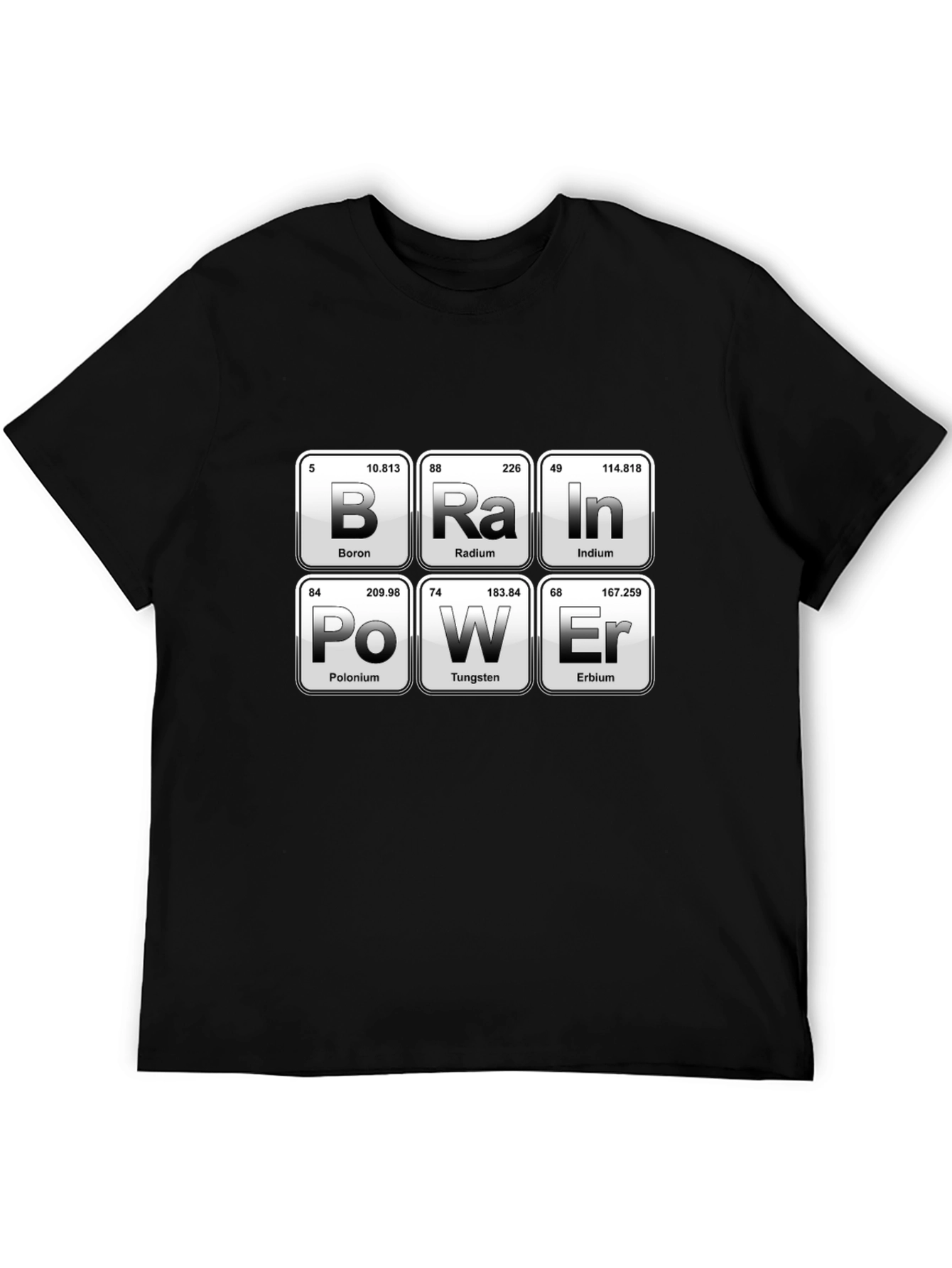 Brain Power Periodic Table Funny Science T-Shirt