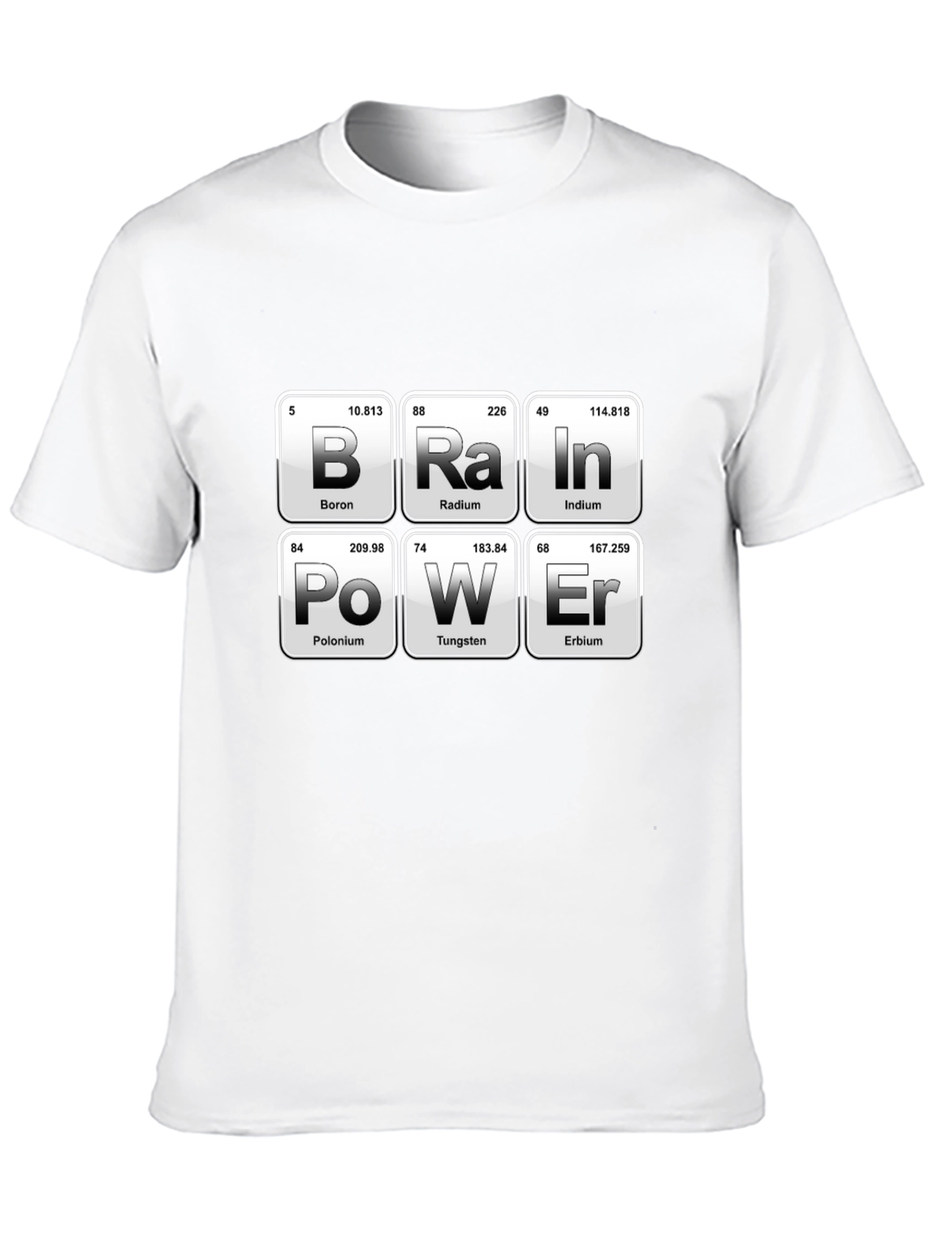 Brain Power Periodic Table Funny Science T-Shirt