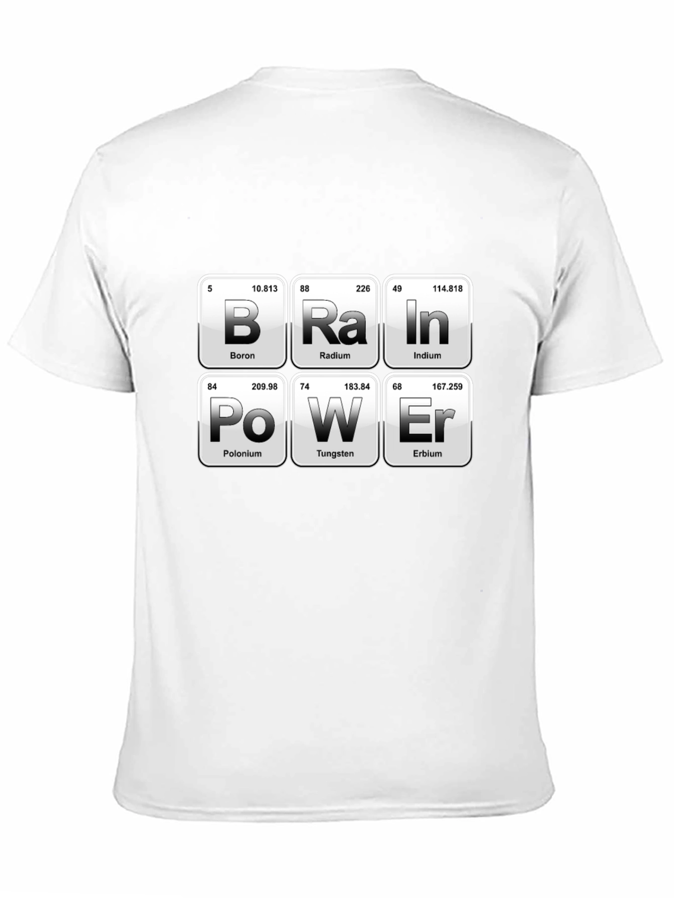 Brain Power Periodic Table Funny Science T-Shirt