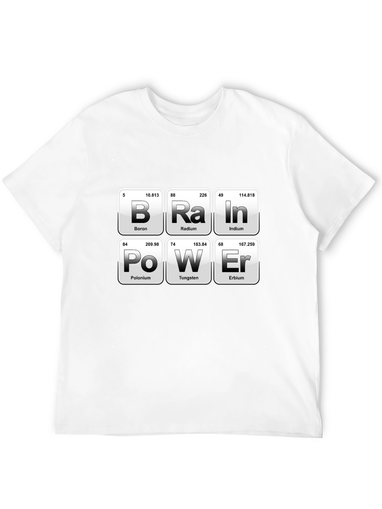 Brain Power Periodic Table Funny Science T-Shirt