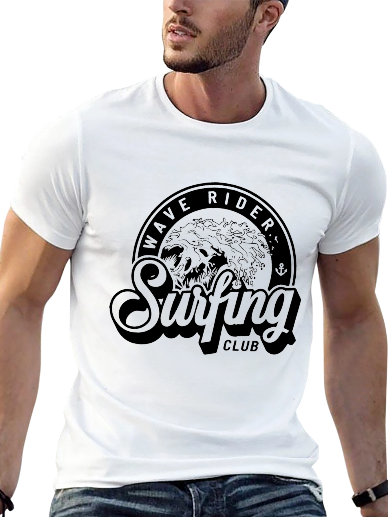 Wave Rider Surfing Club T-Shirt - Black