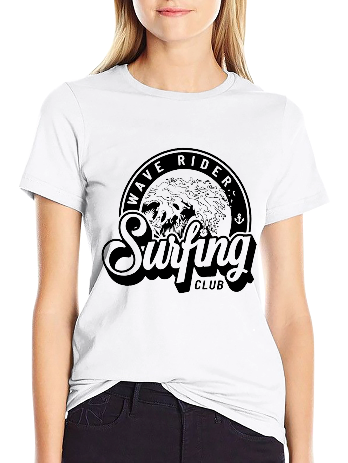 Wave Rider Surfing Club T-Shirt - Black