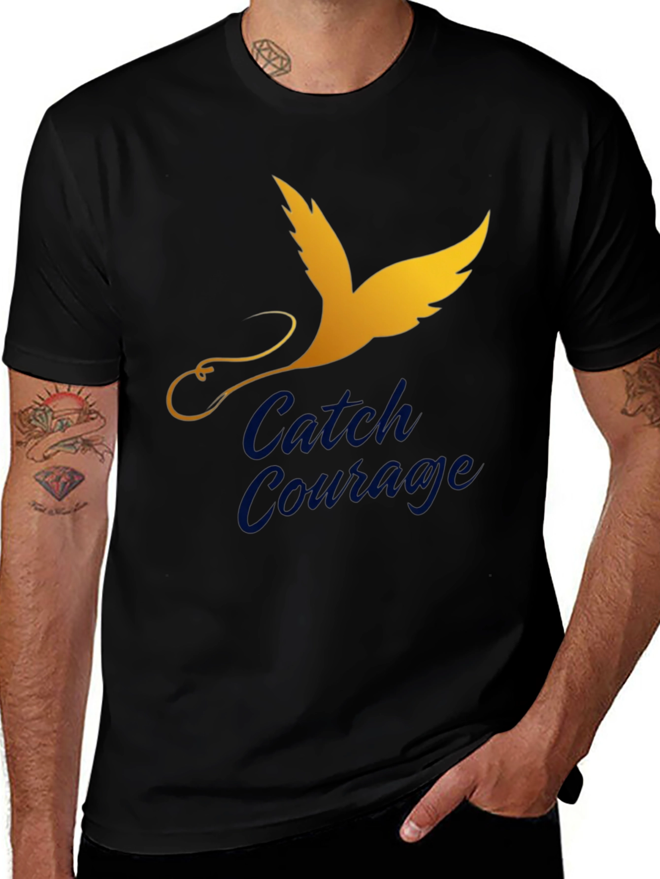 Catch Courage Graphic Tee - Inspiring Design