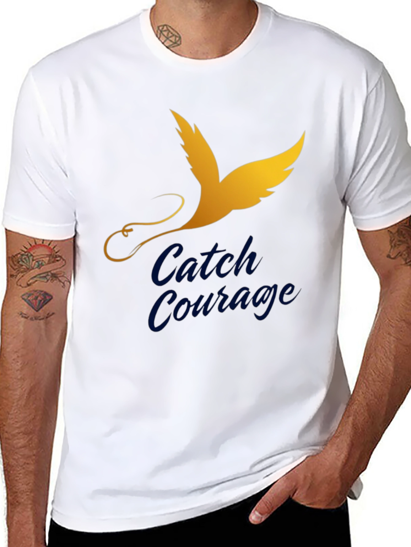 Catch Courage Graphic Tee - Inspiring Design