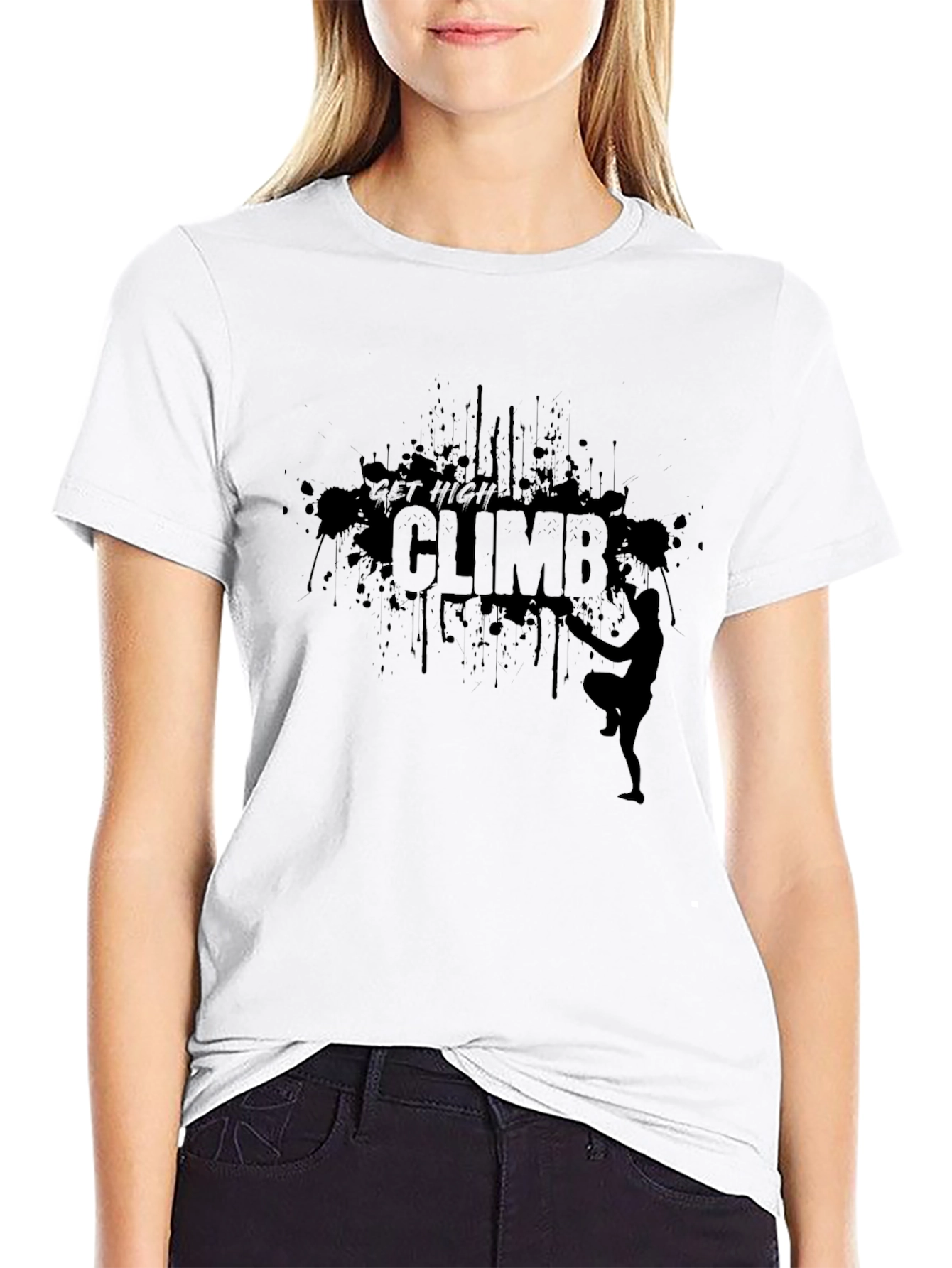 Get High Climb T-Shirt - Rock Climbing Tee