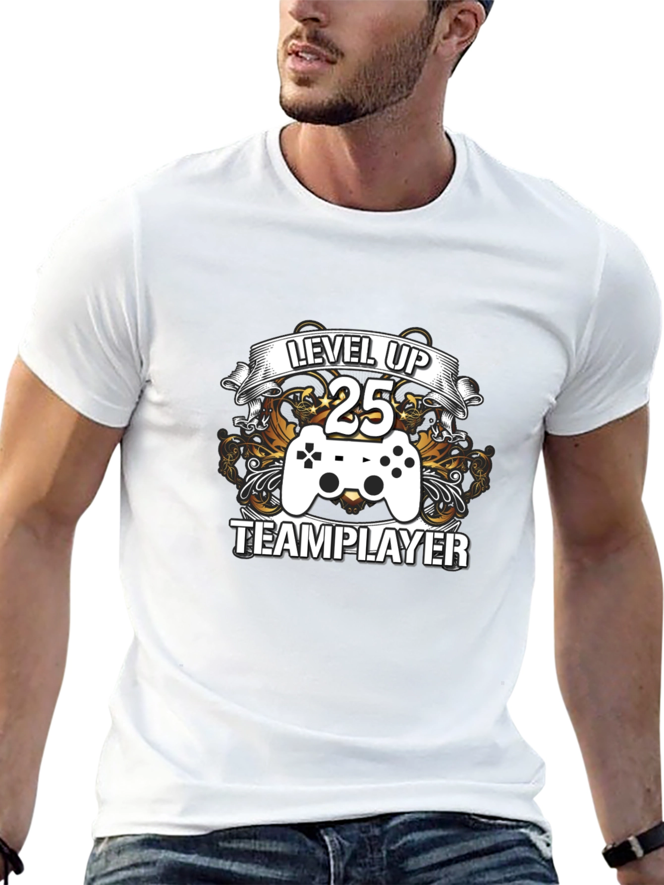 Level Up 25 Team Player Graphic Tee