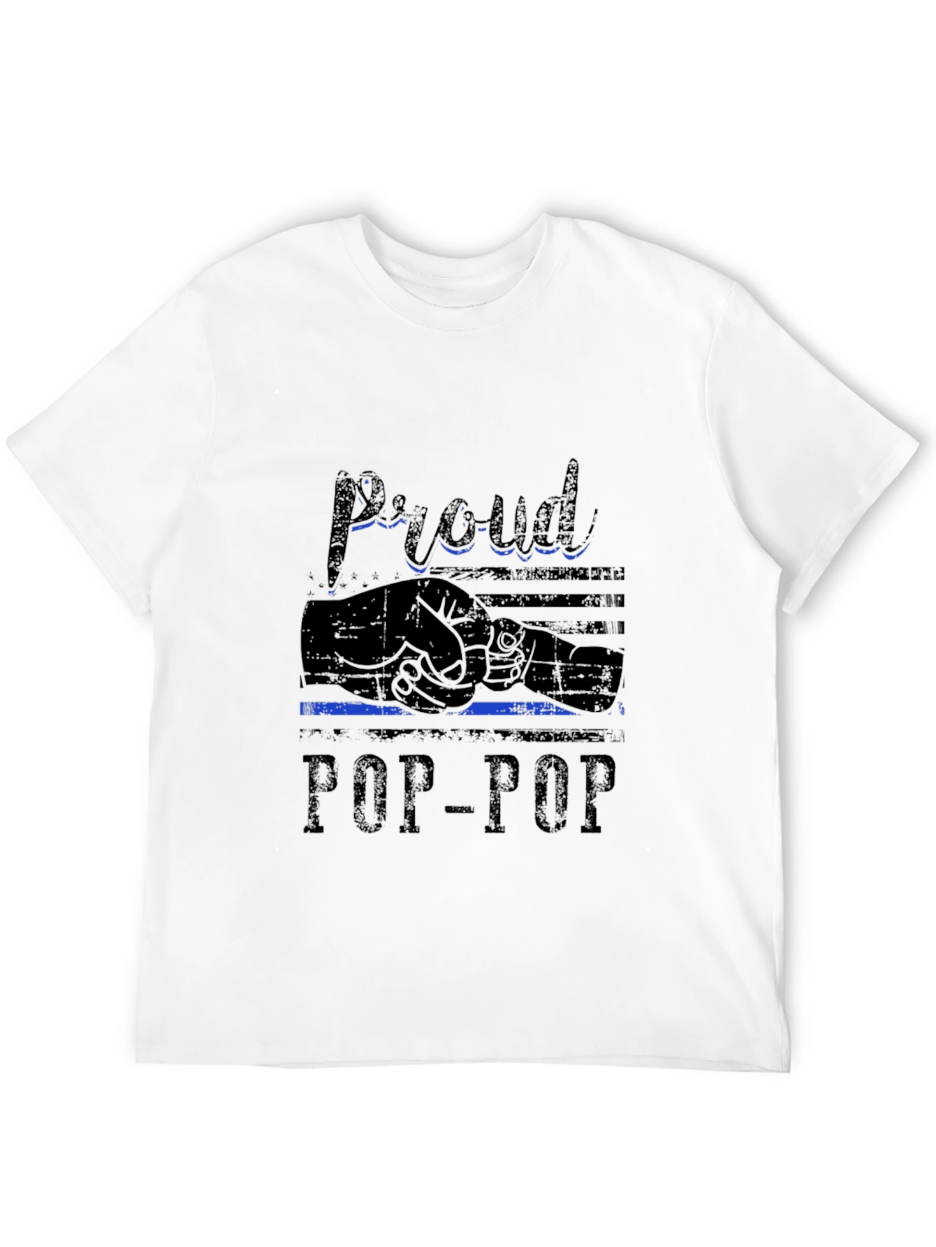 Proud Pop-Pop Black T-Shirt