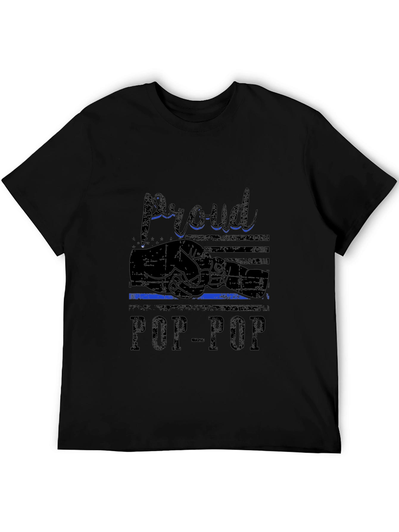 Proud Pop-Pop Black T-Shirt