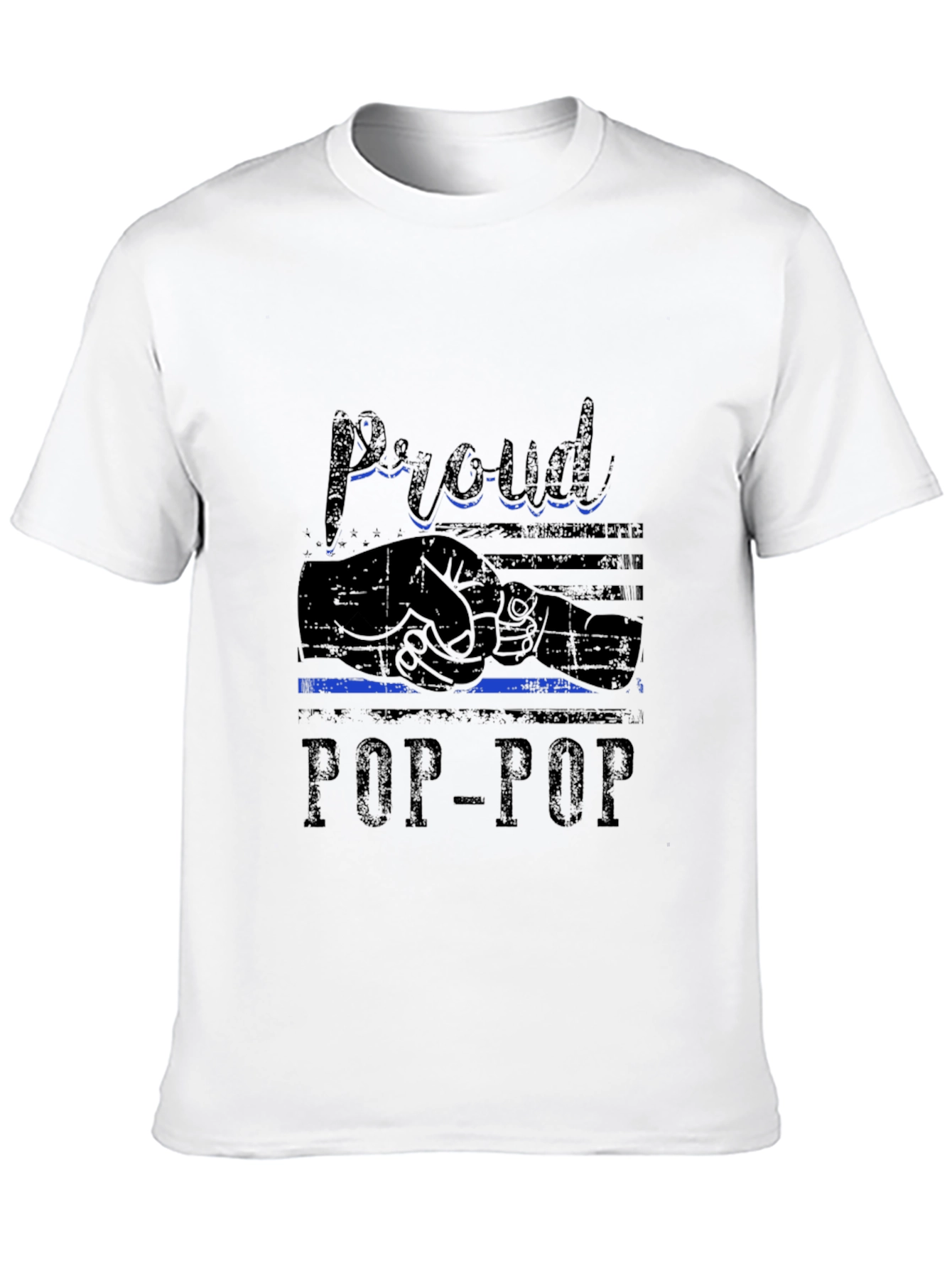 Proud Pop-Pop Black T-Shirt
