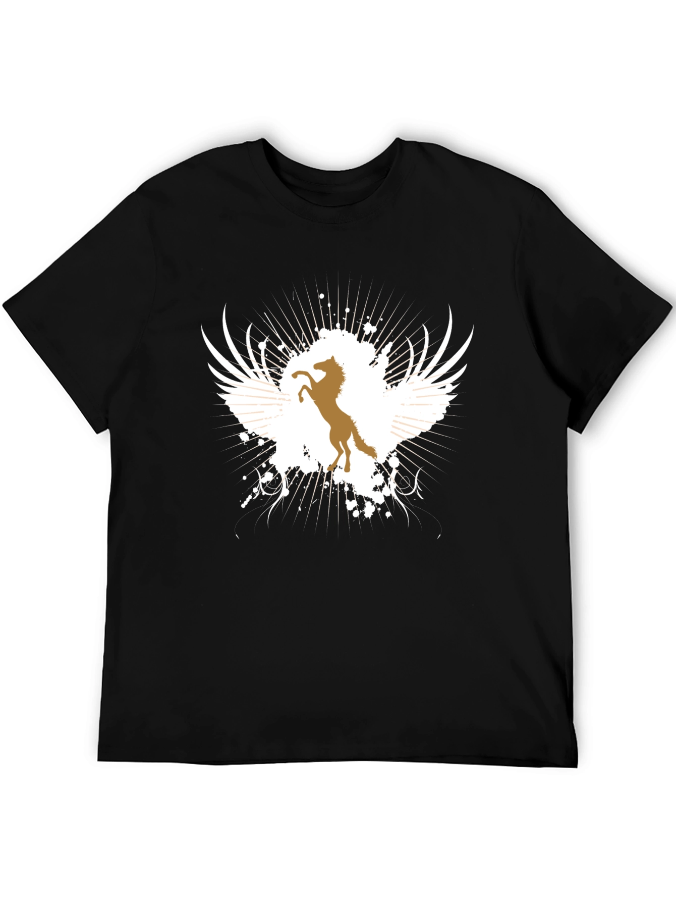 Winged Horse Graphic Tee - Black T-Shirt