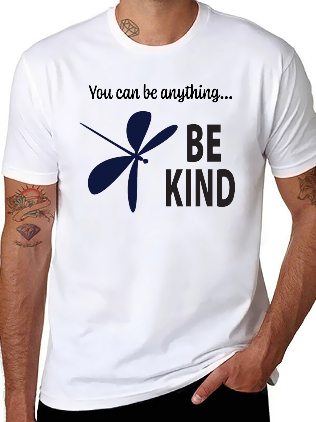Be Kind Dragonfly T-Shirt: Motivational Graphic Tee