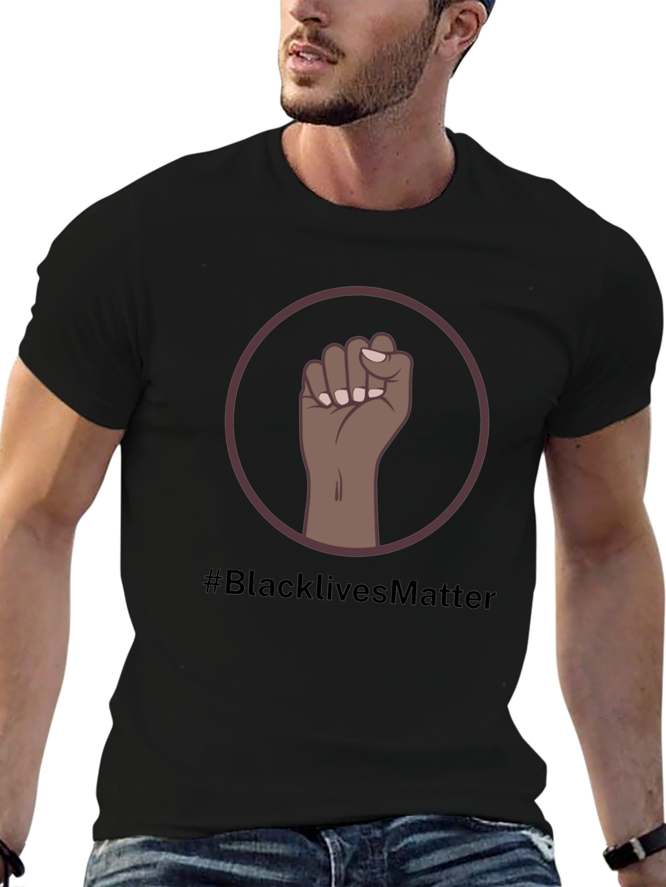 Black Lives Matter Graphic Tee - Fist Design