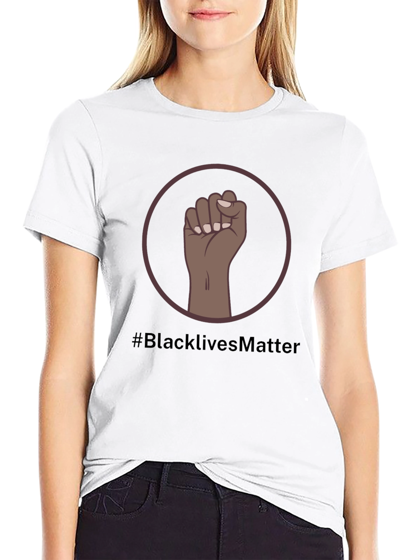 Black Lives Matter Graphic Tee - Fist Design