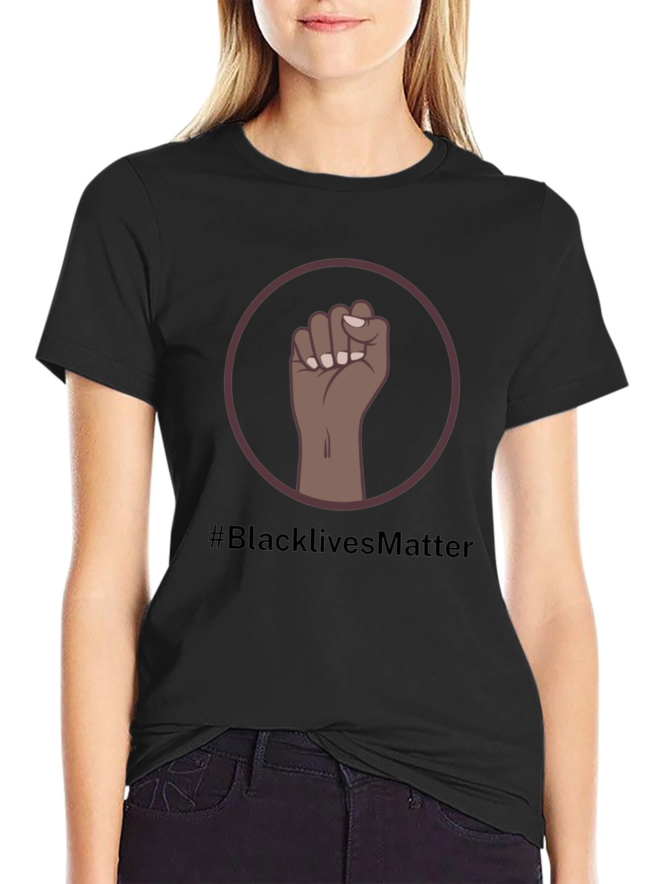 Black Lives Matter Graphic Tee - Fist Design