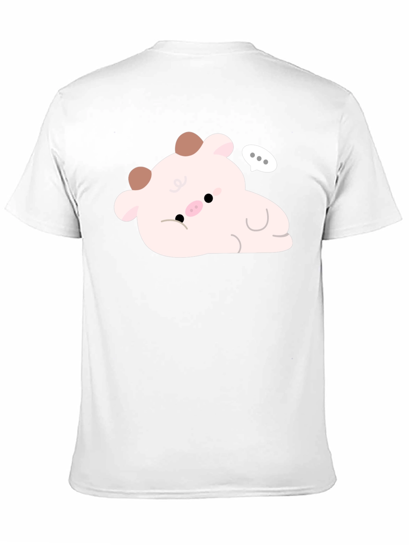 Cute Cow Graphic Tee - Black