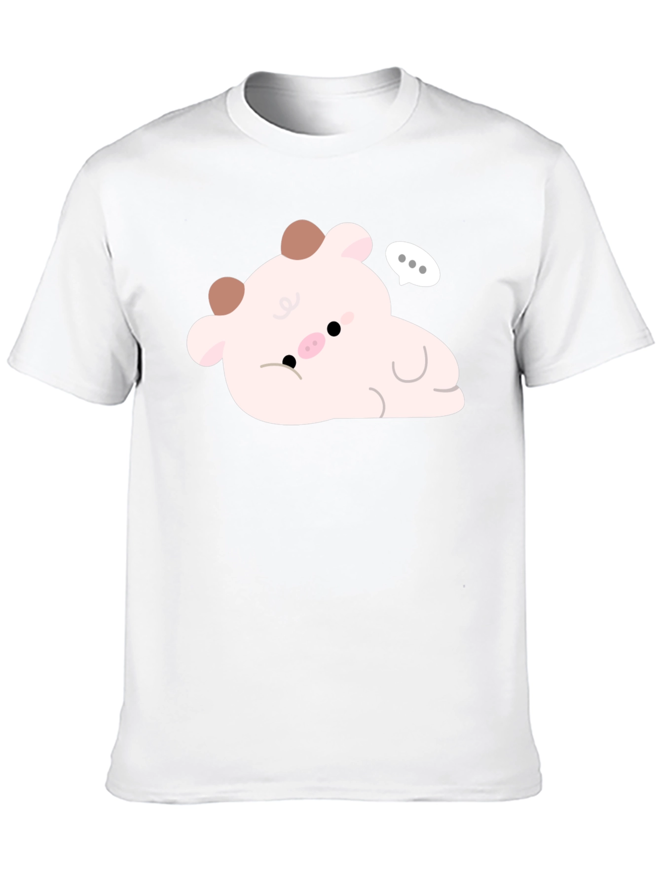 Cute Cow Graphic Tee - Black