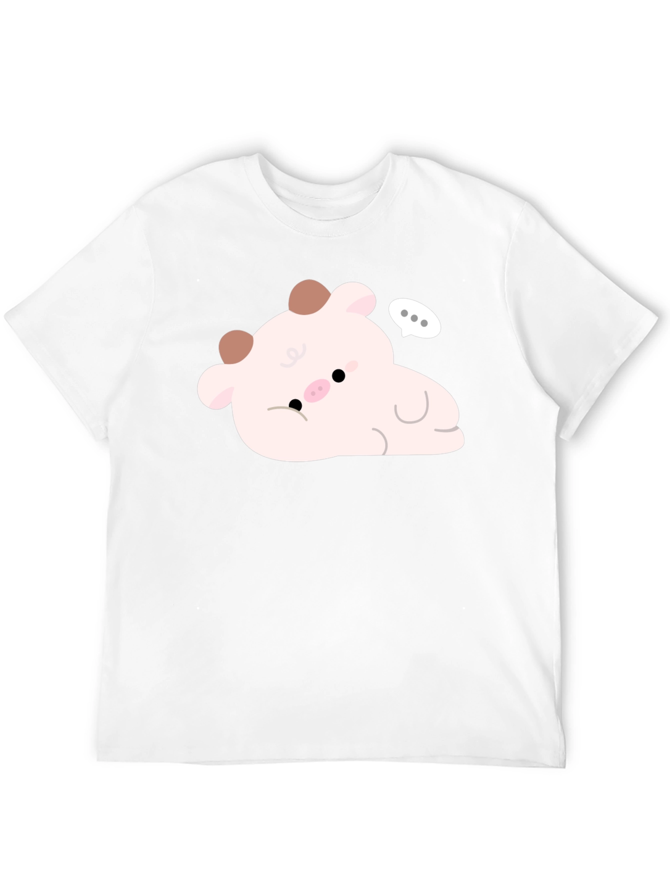 Cute Cow Graphic Tee - Black