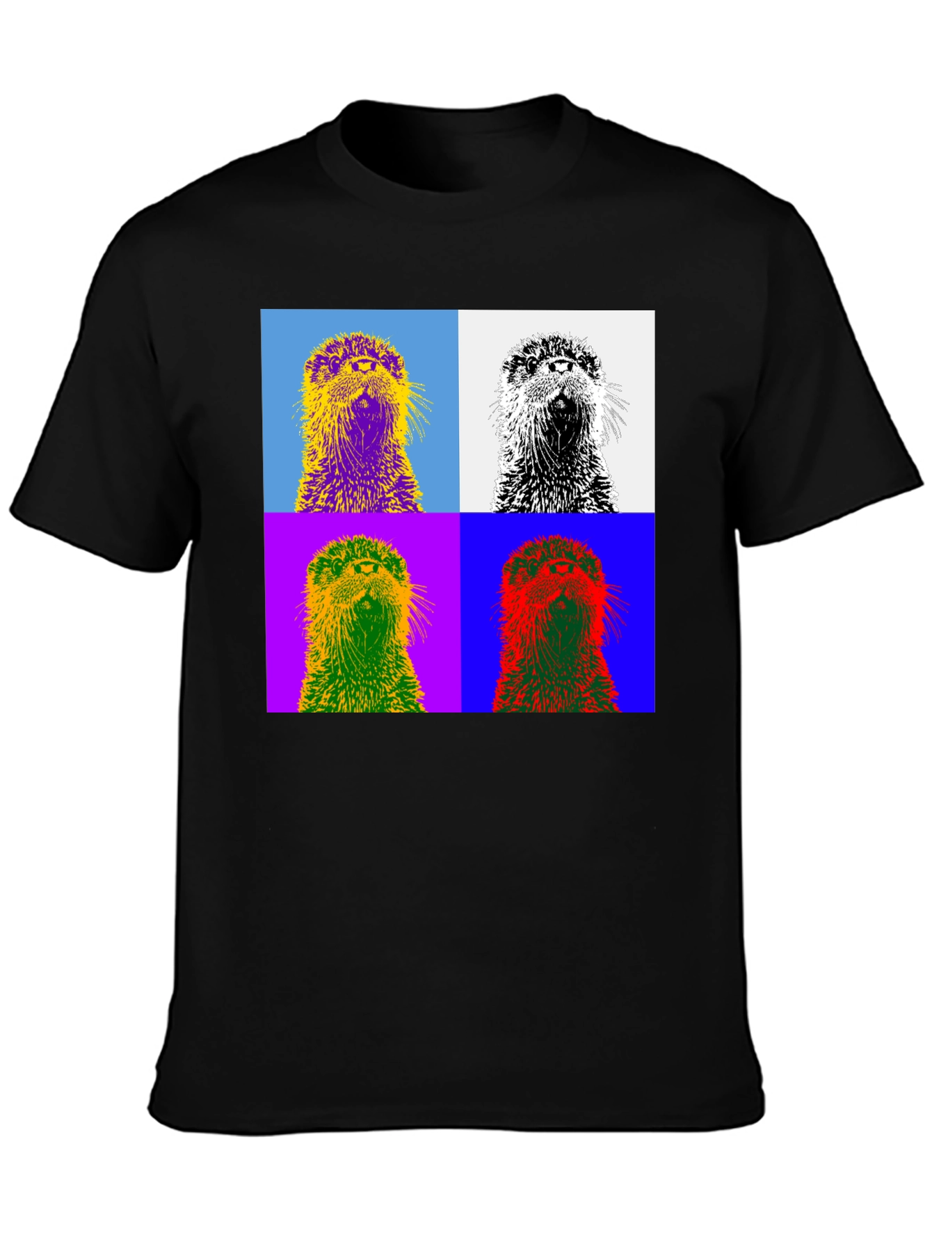 Pop Art Otter T-Shirt - Stylish Graphic Tee