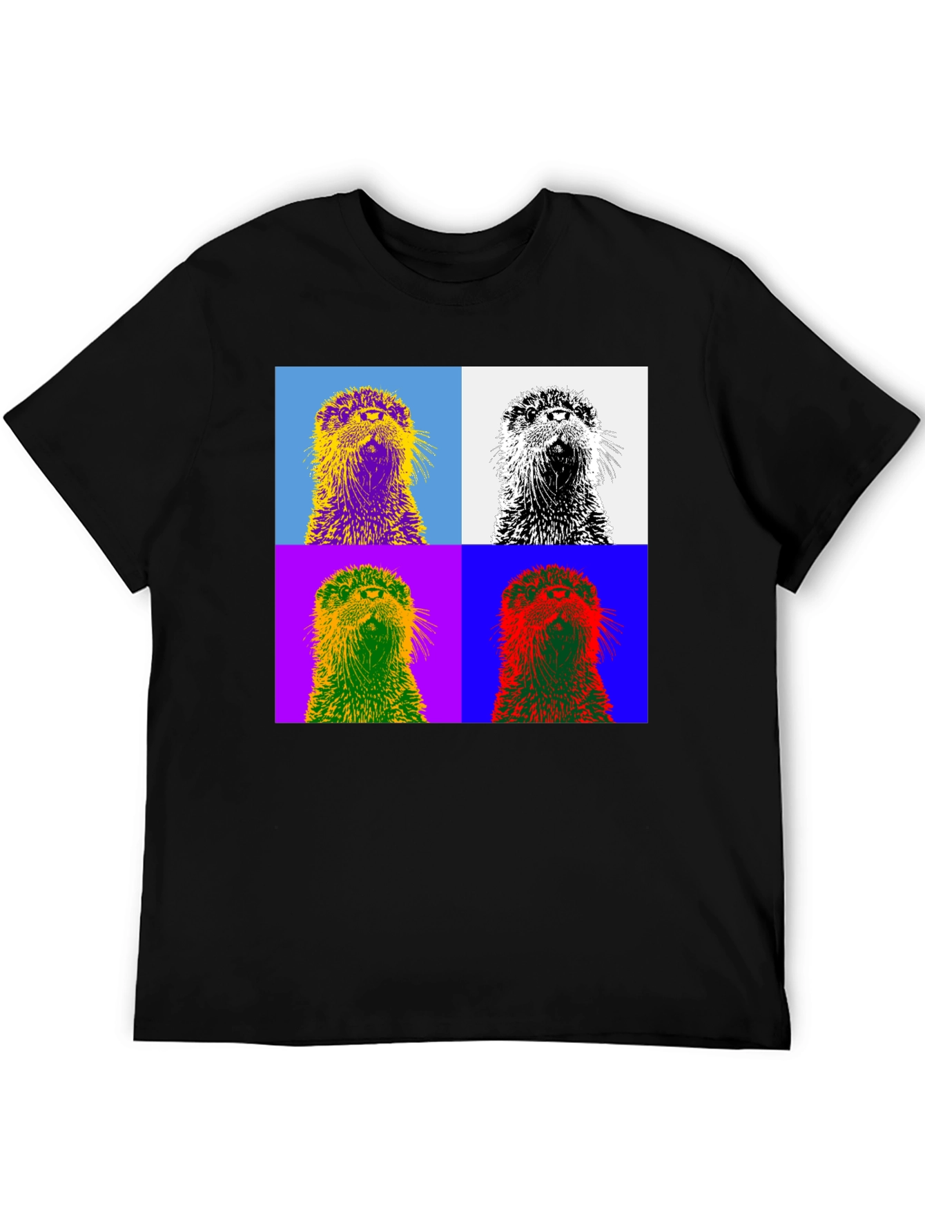 Pop Art Otter T-Shirt - Stylish Graphic Tee
